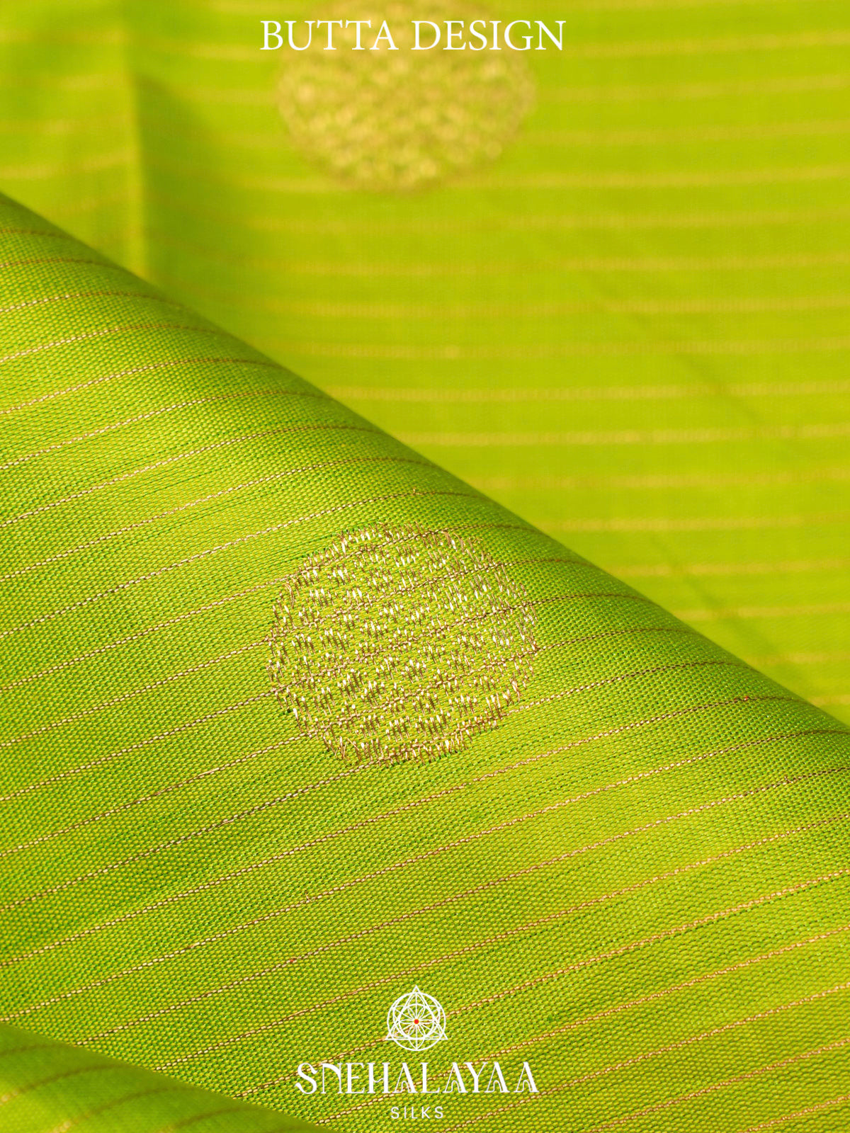 Lime Green Kanjivaram Silk Saree