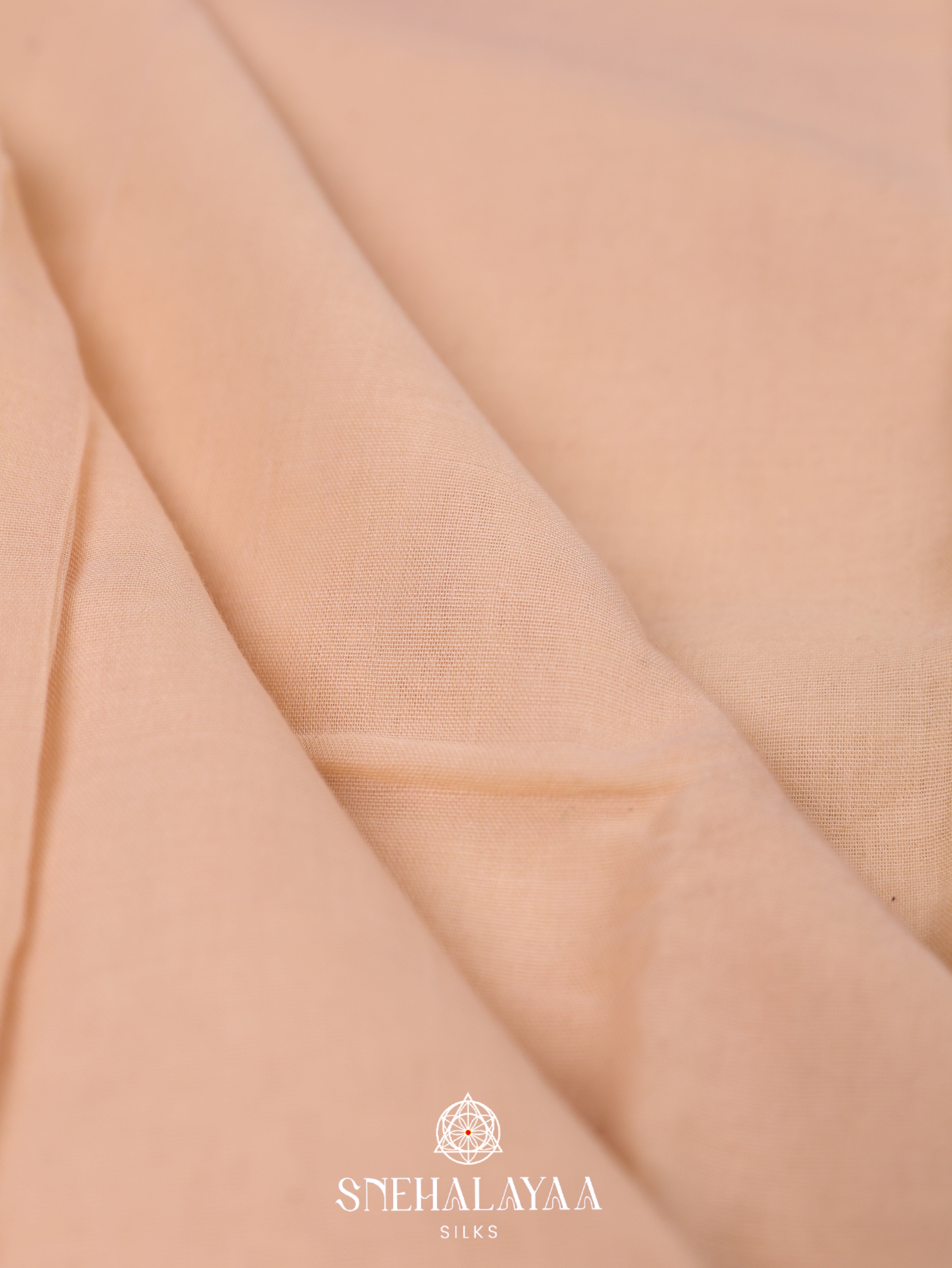 Cream Narayanpet Cotton Saree