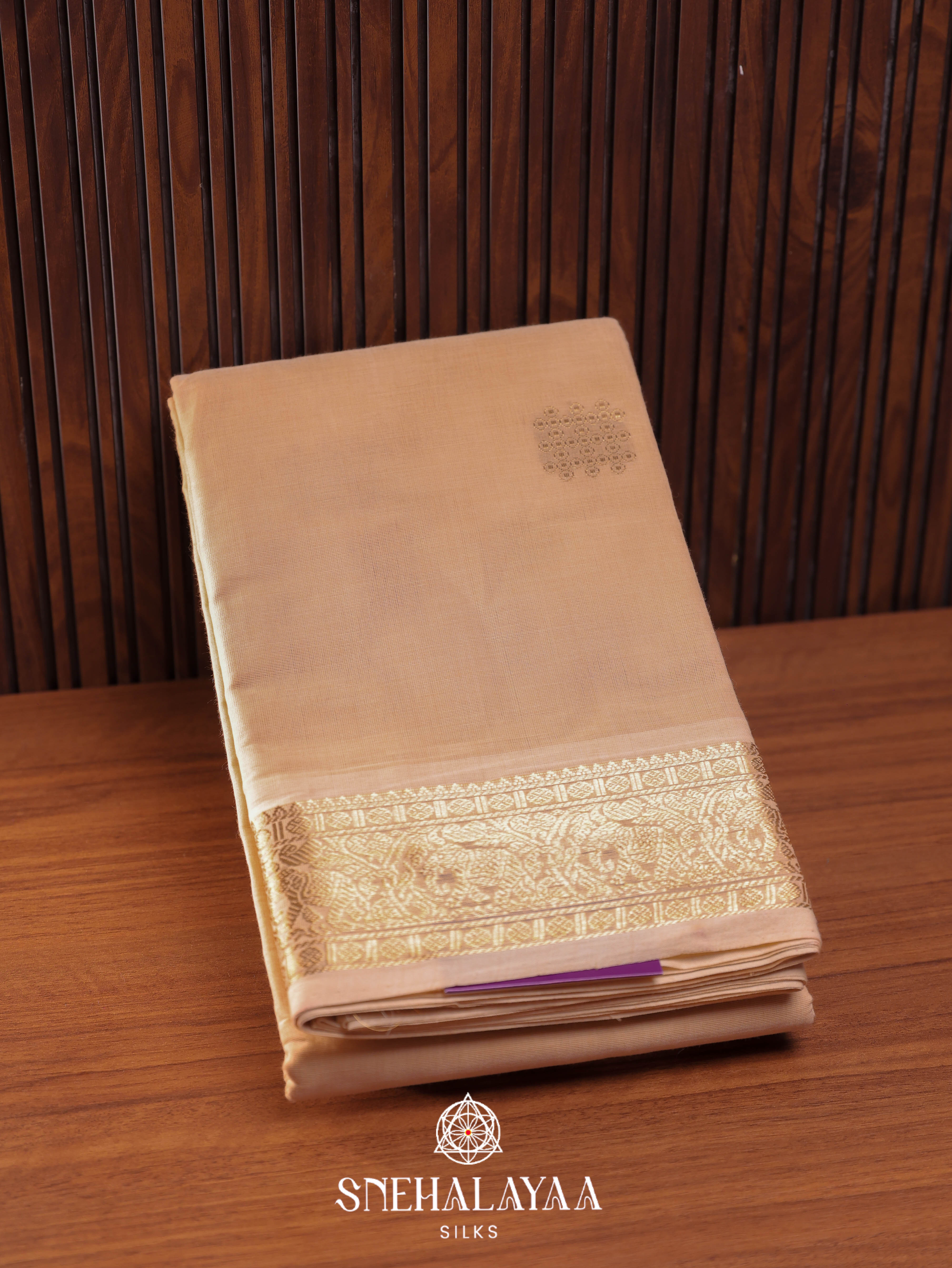 Peach Kanchi Cotton Saree