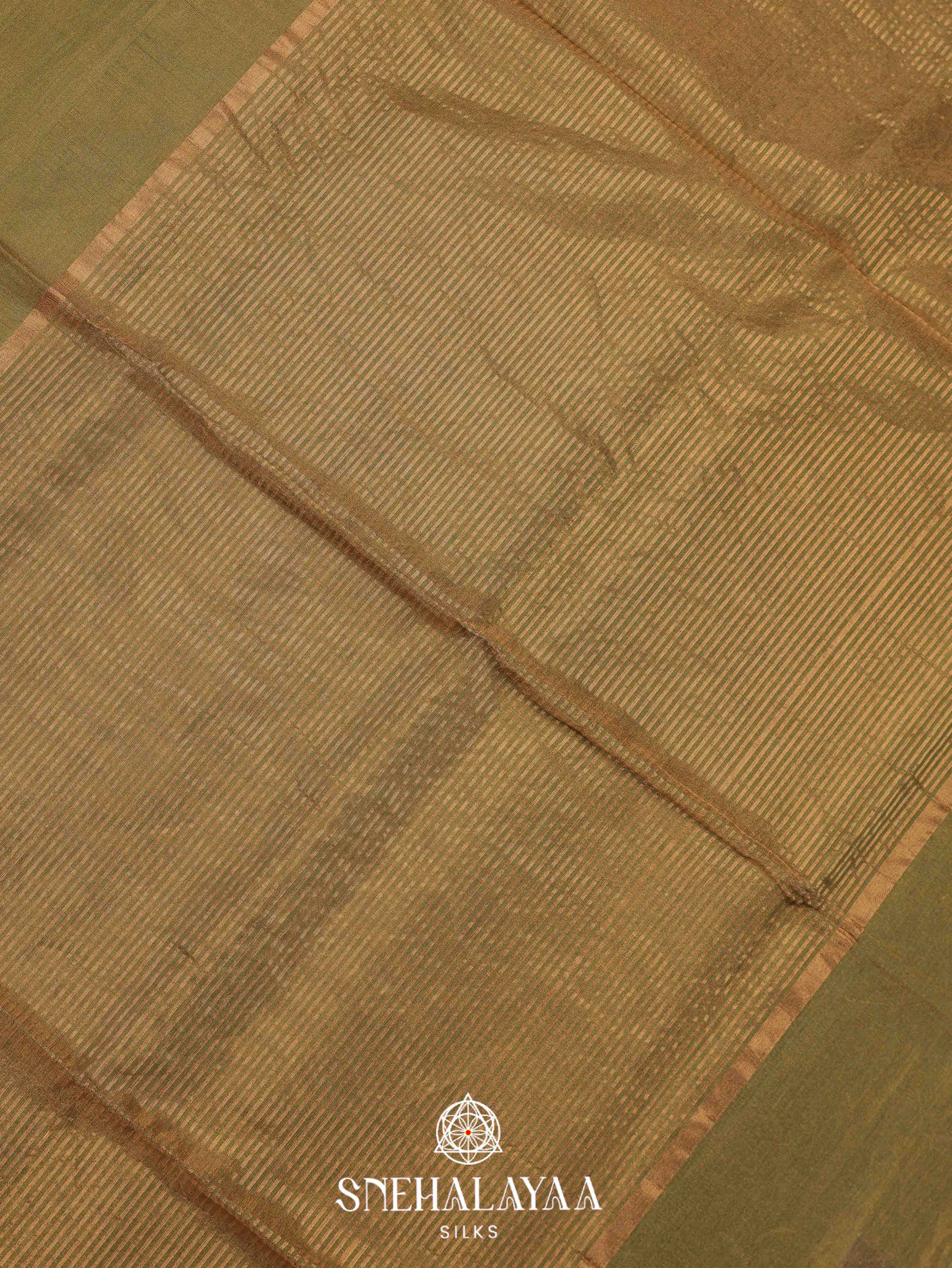 Mehendi Green Maheshwari Silk Cotton Saree