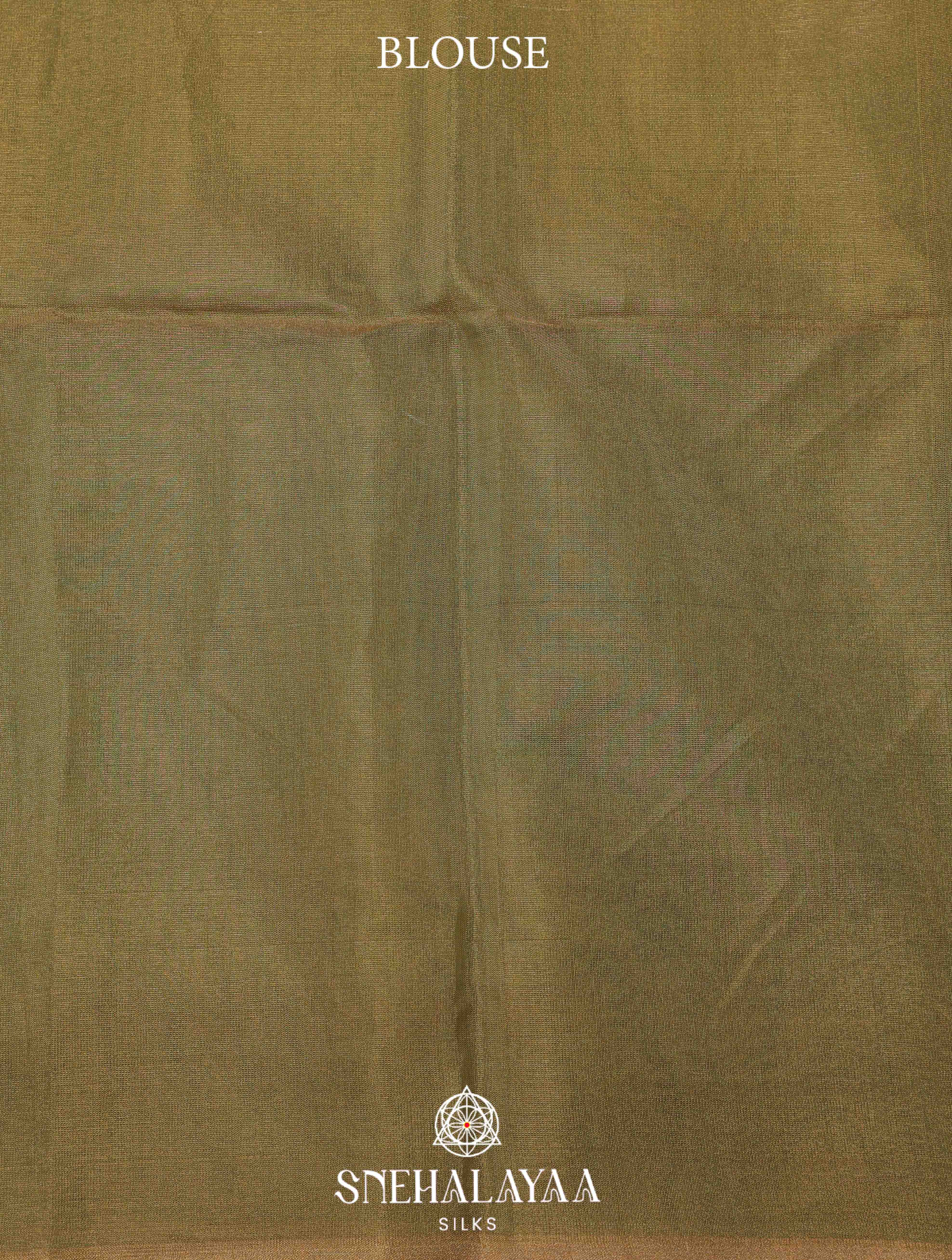 Mehendi Green Maheshwari Silk Cotton Saree