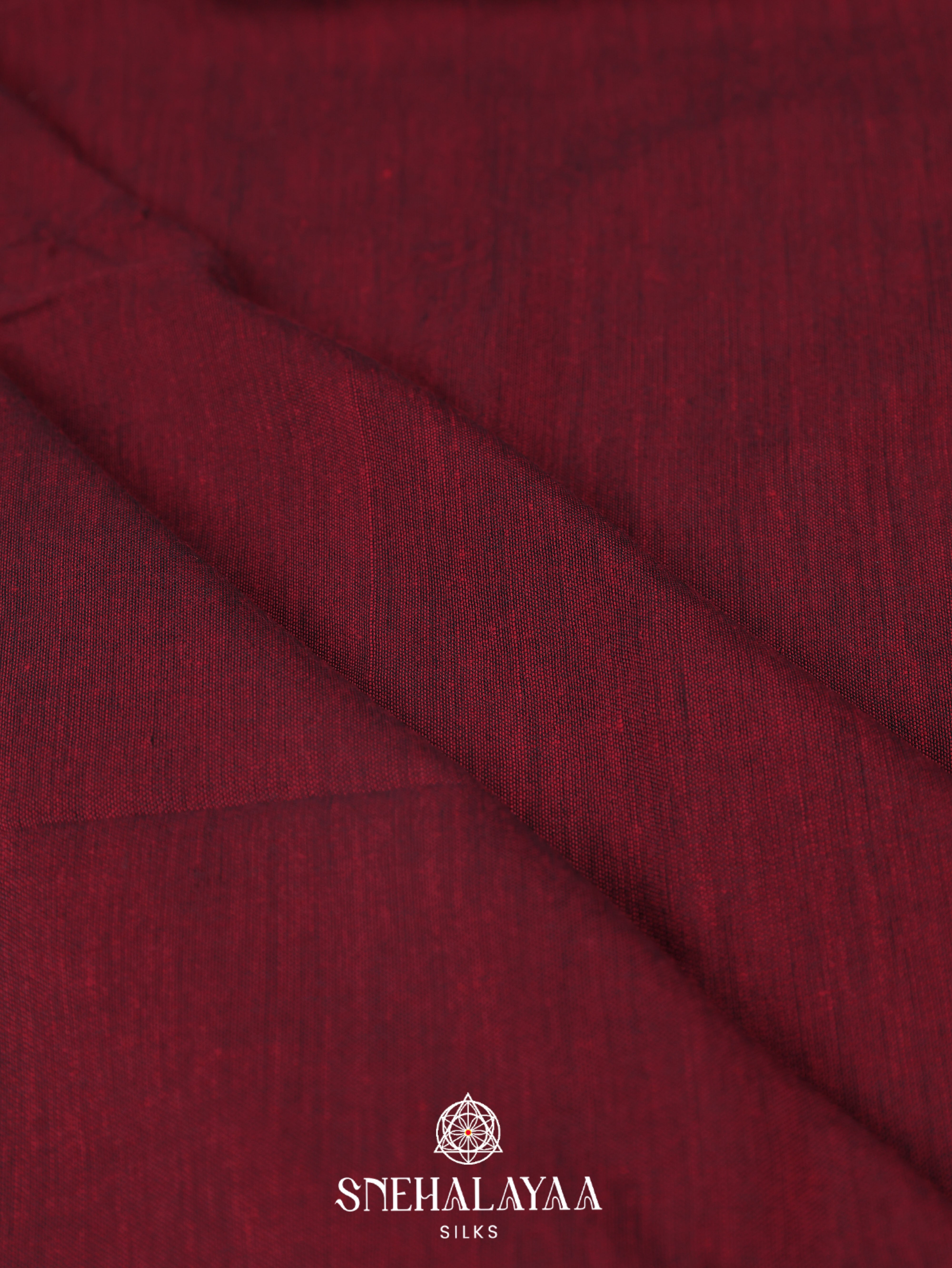 Maroon Khadi Cotton Saree