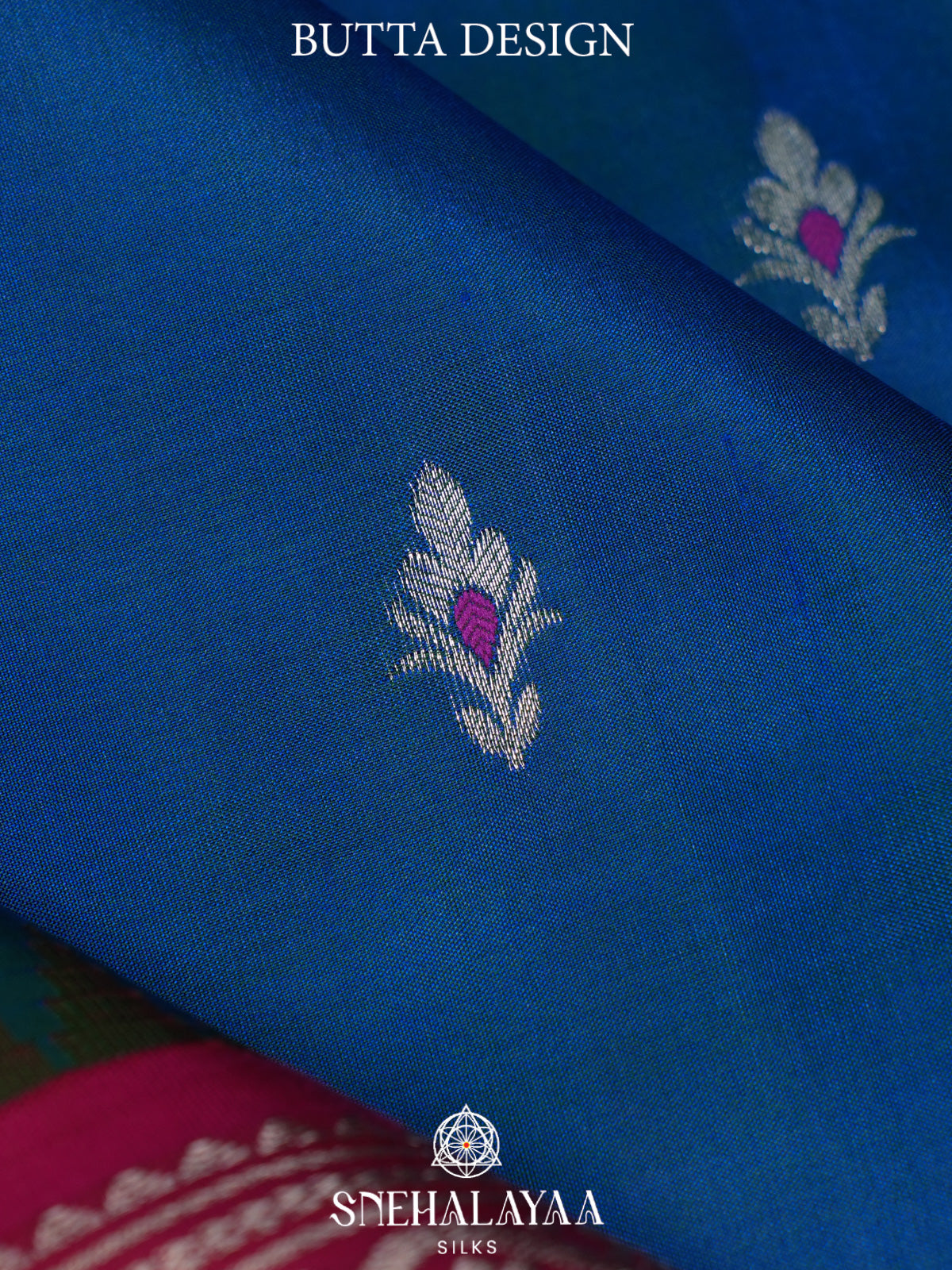 Ink Blue Gadwal Silk Saree