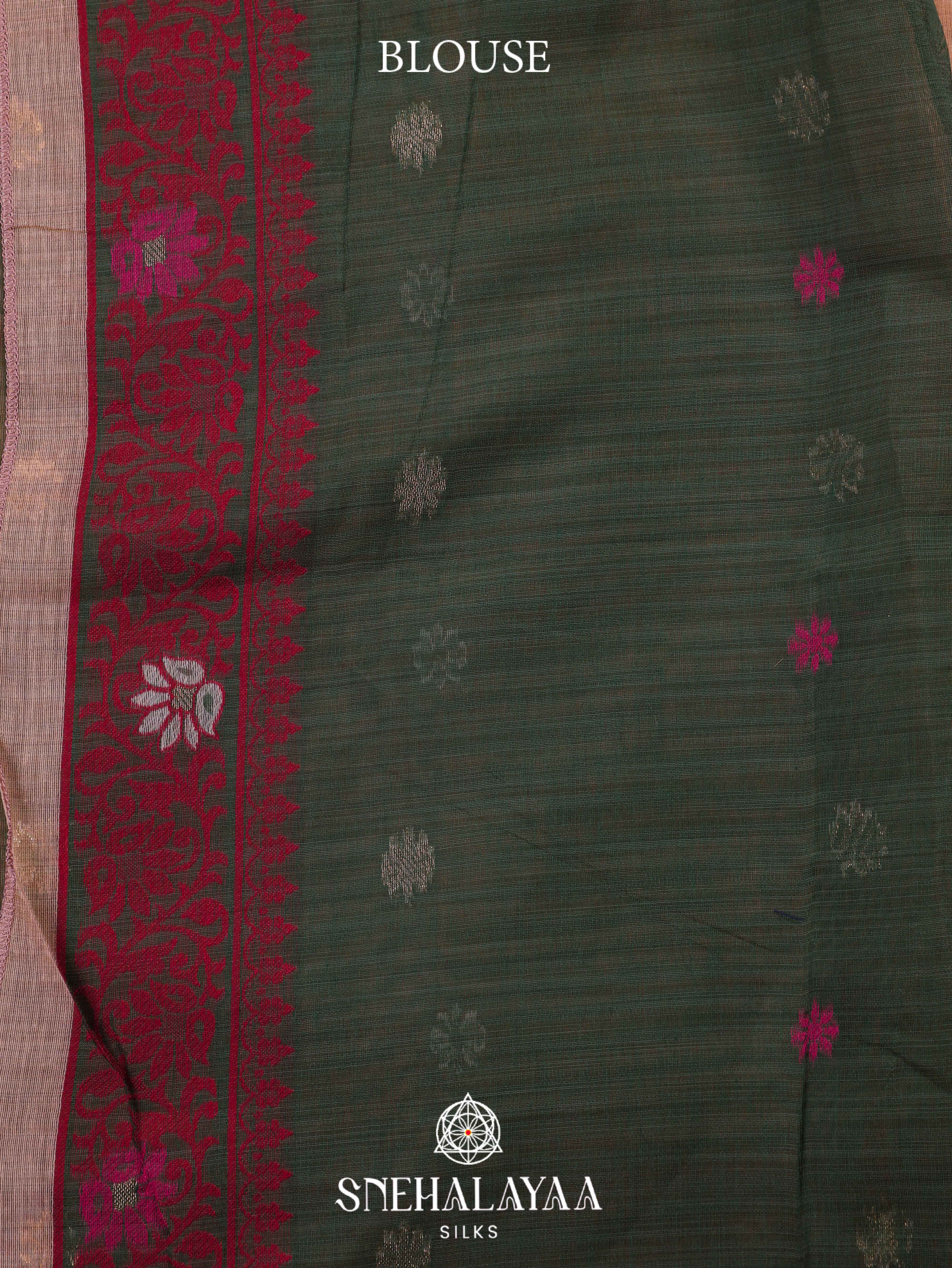 Beige Munga  Cotton Saree
