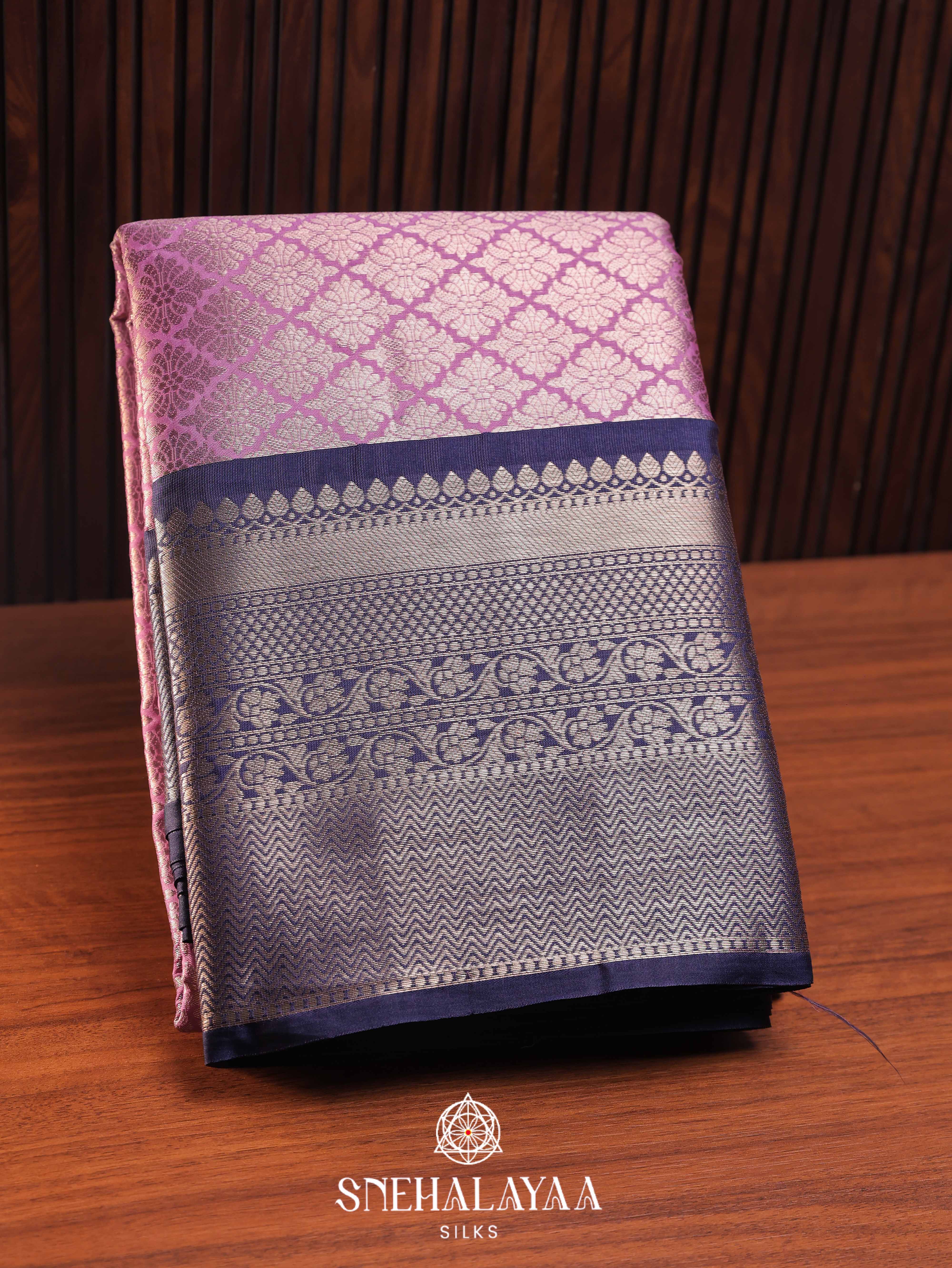 Lavender Art Silk Saree