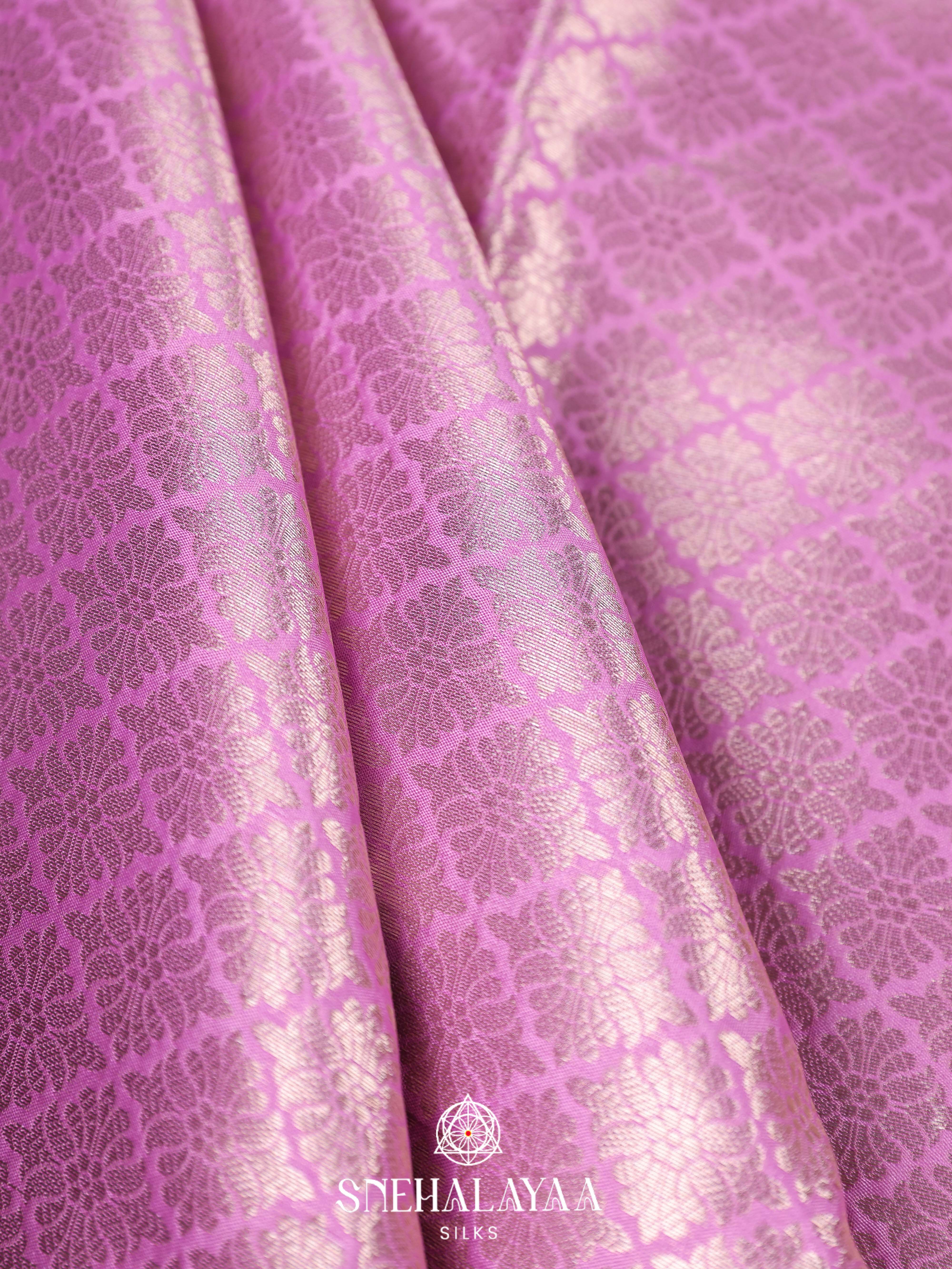 Lavender Art Silk Saree