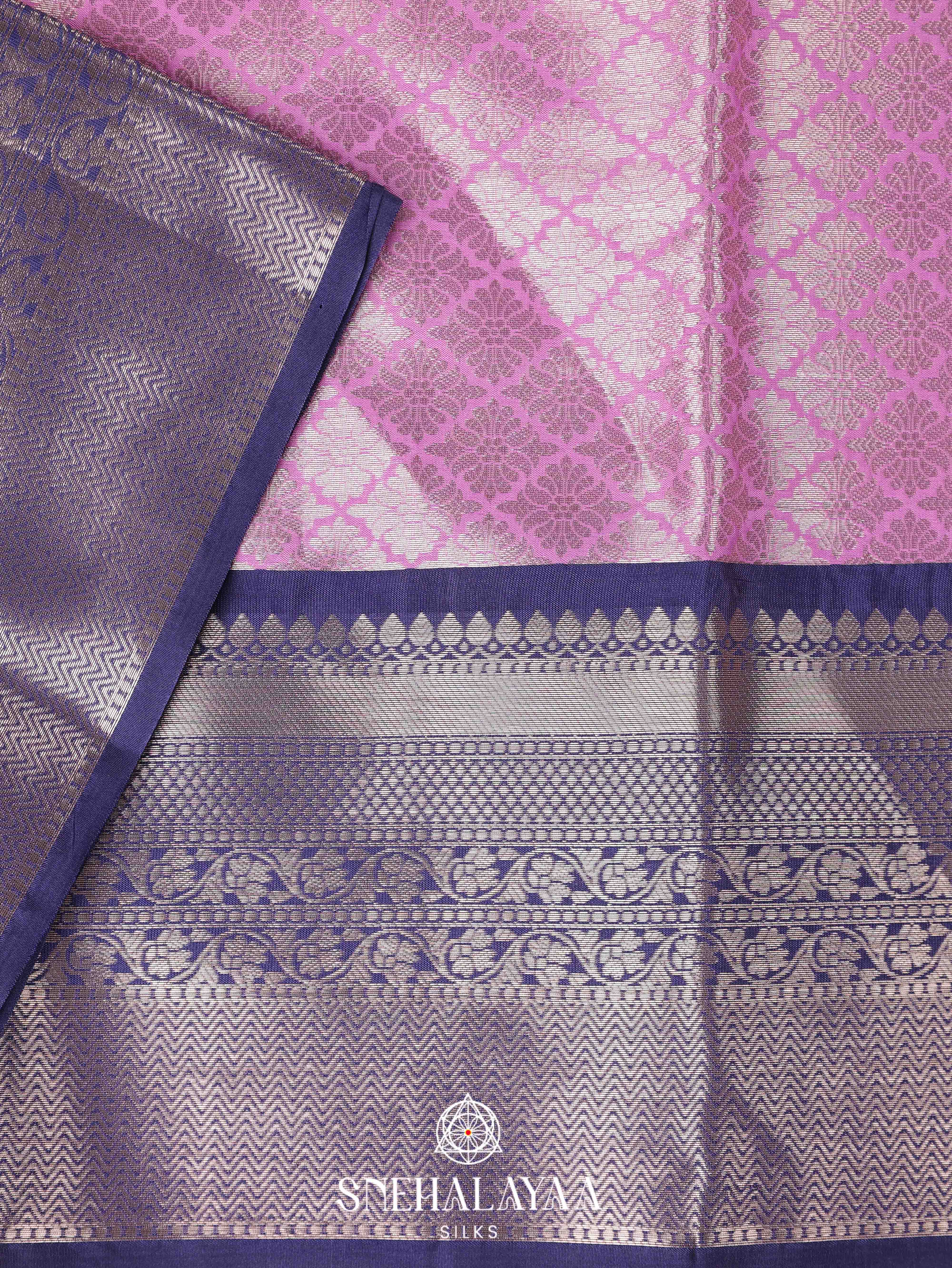 Lavender Art Silk Saree