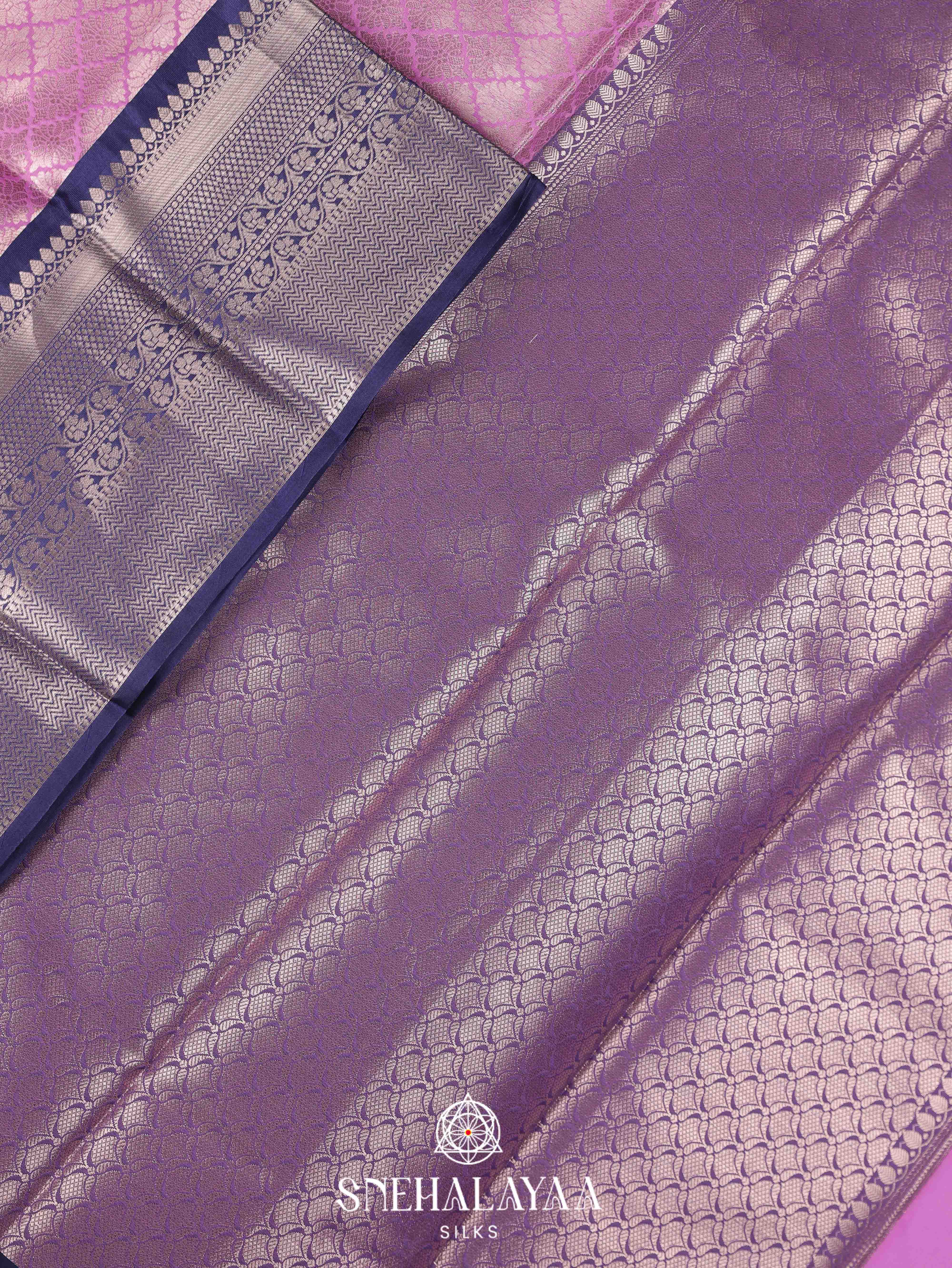 Lavender Art Silk Saree