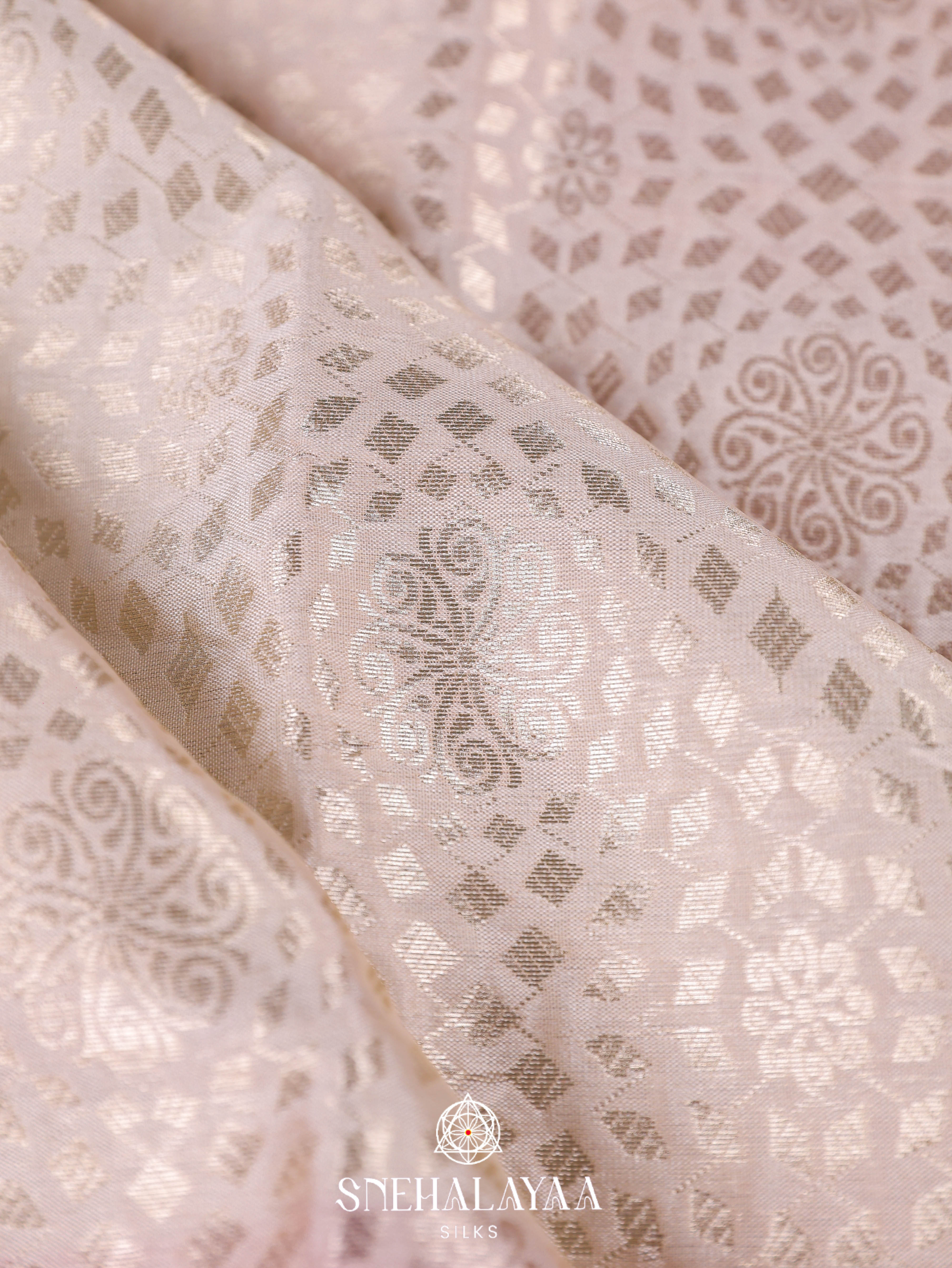 Off White Art Silk Saree
