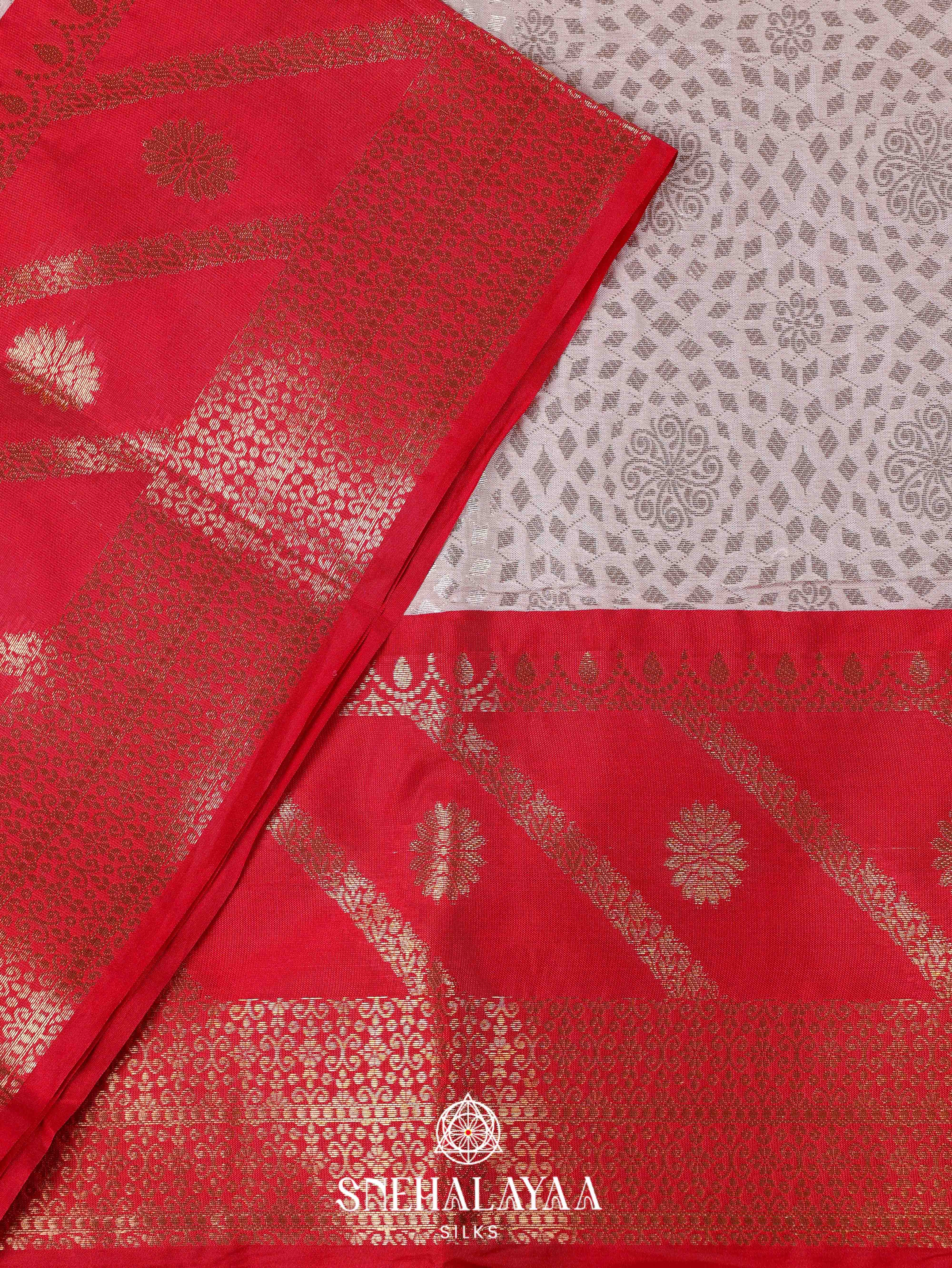 Off White Art Silk Saree