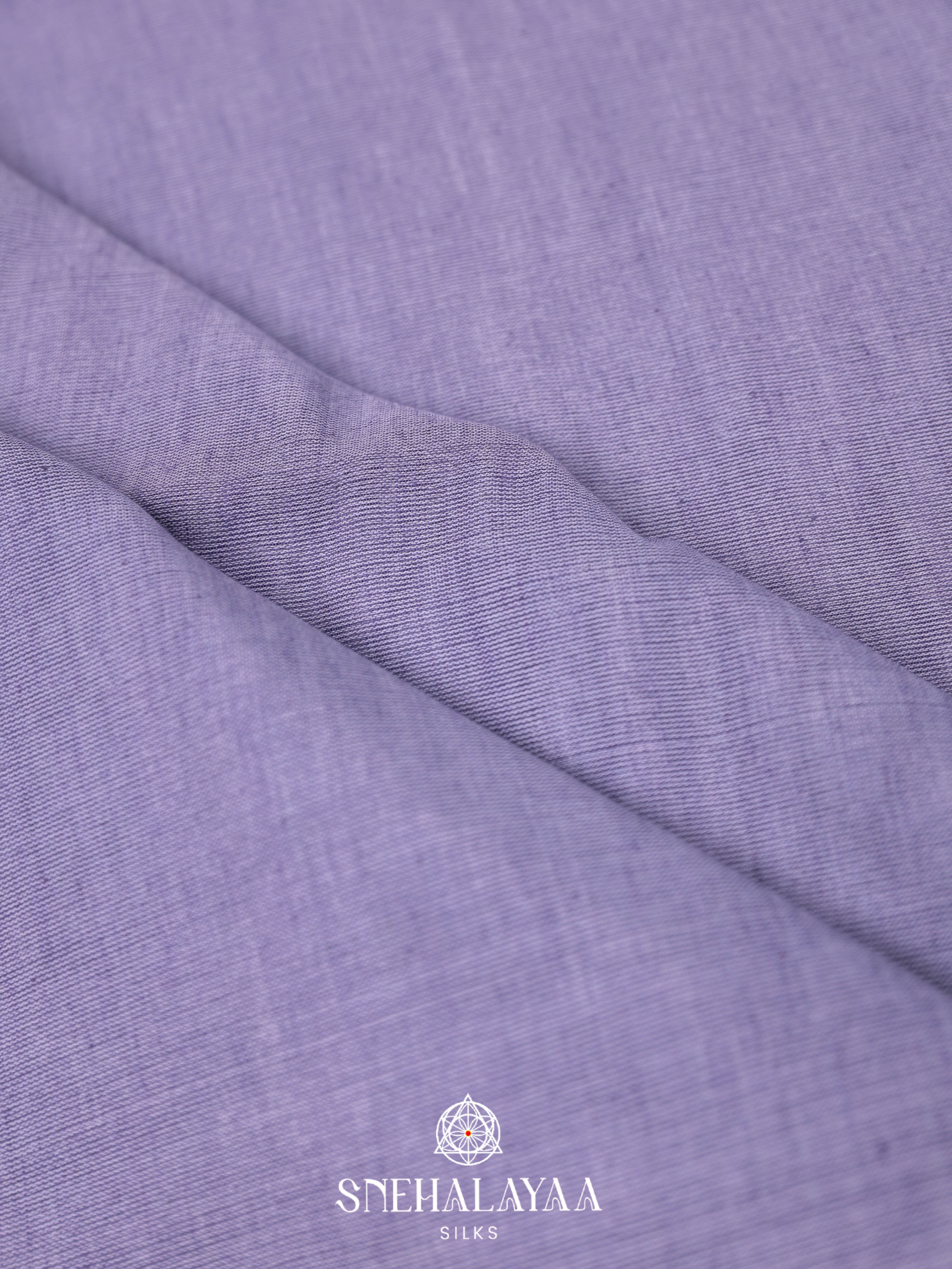 Lavender Khadi Cotton Saree