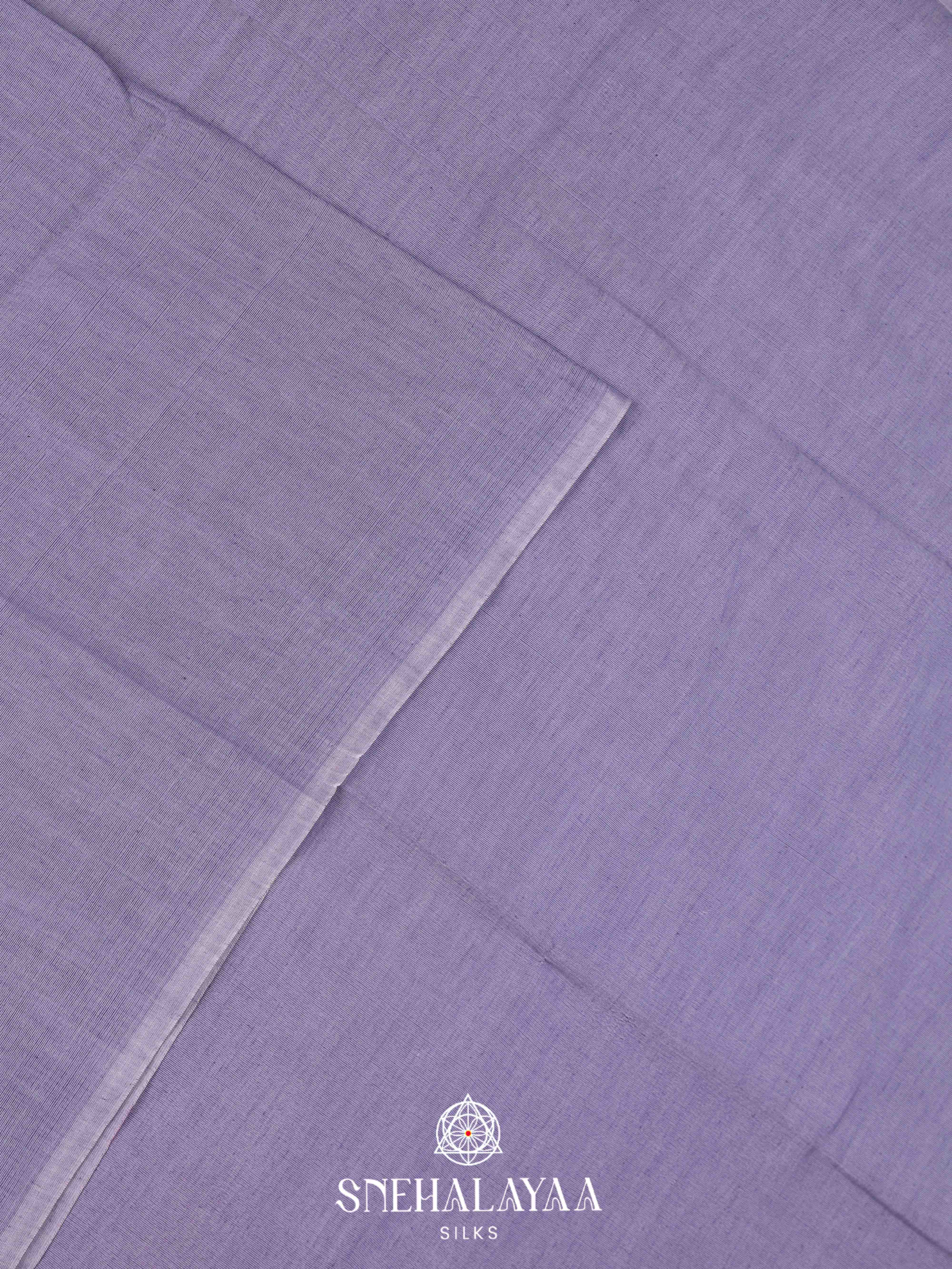 Lavender Khadi Cotton Saree