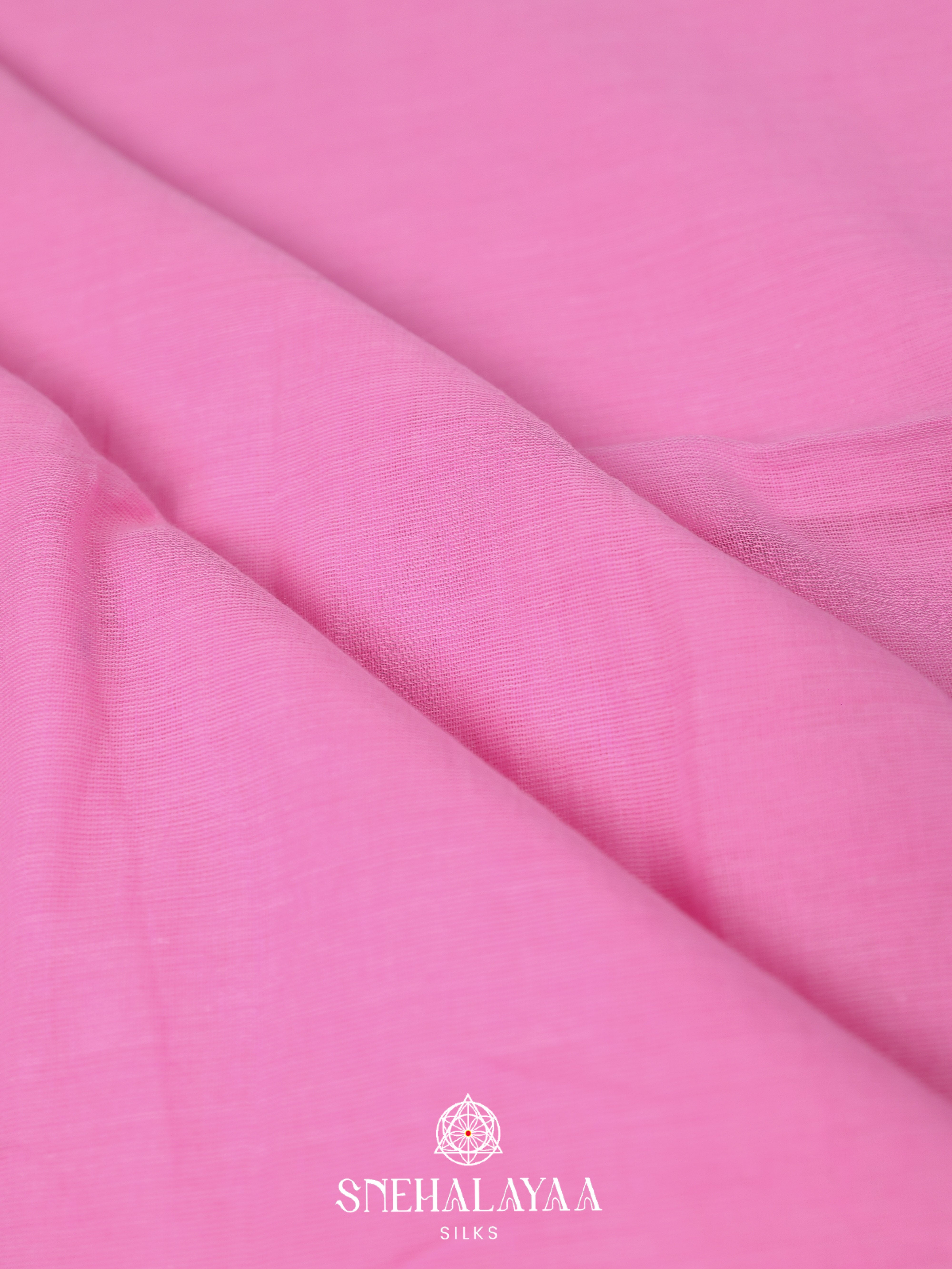 Pink Khadi Cotton Saree