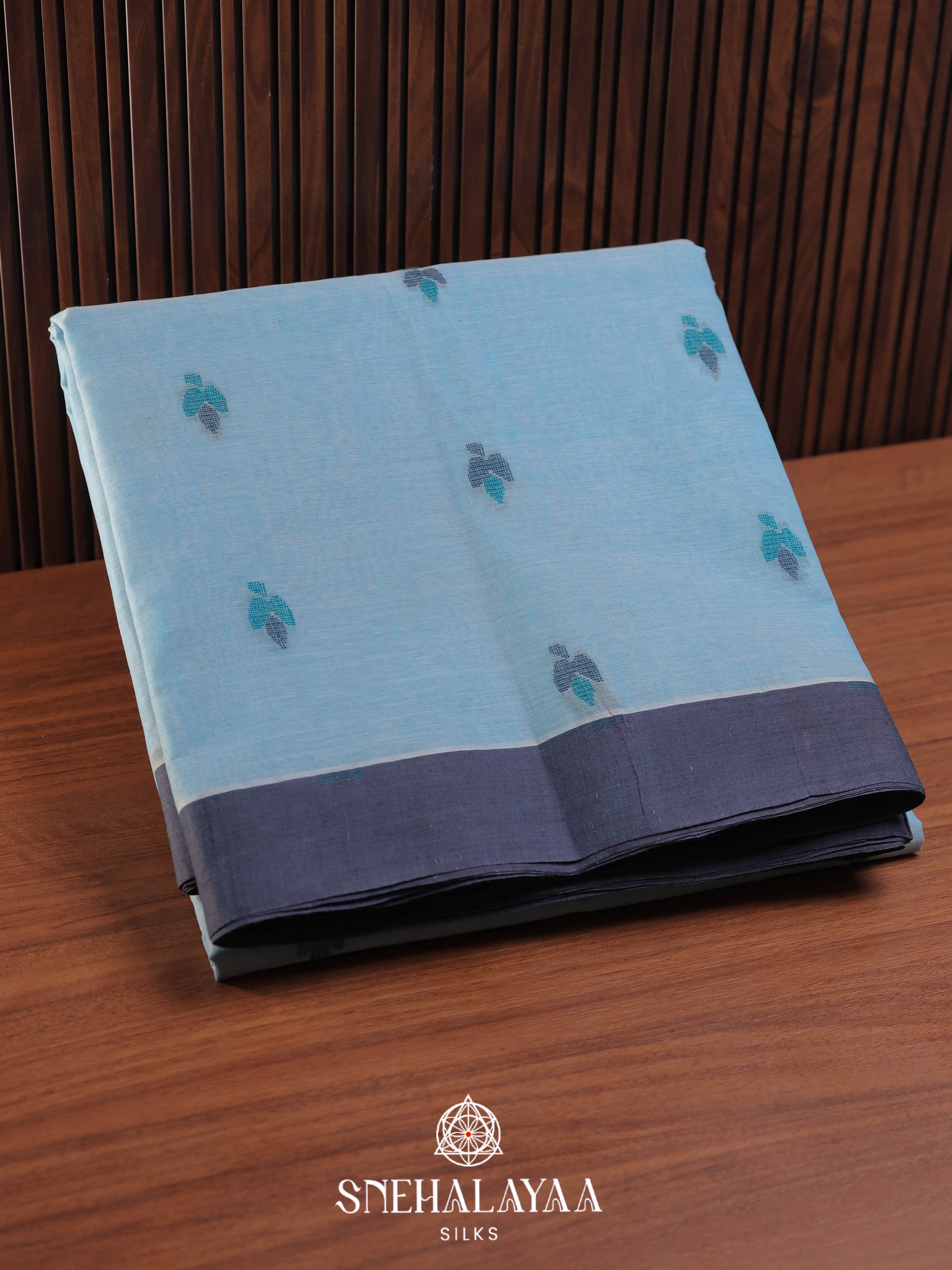 Blue Bengal Cotton Saree