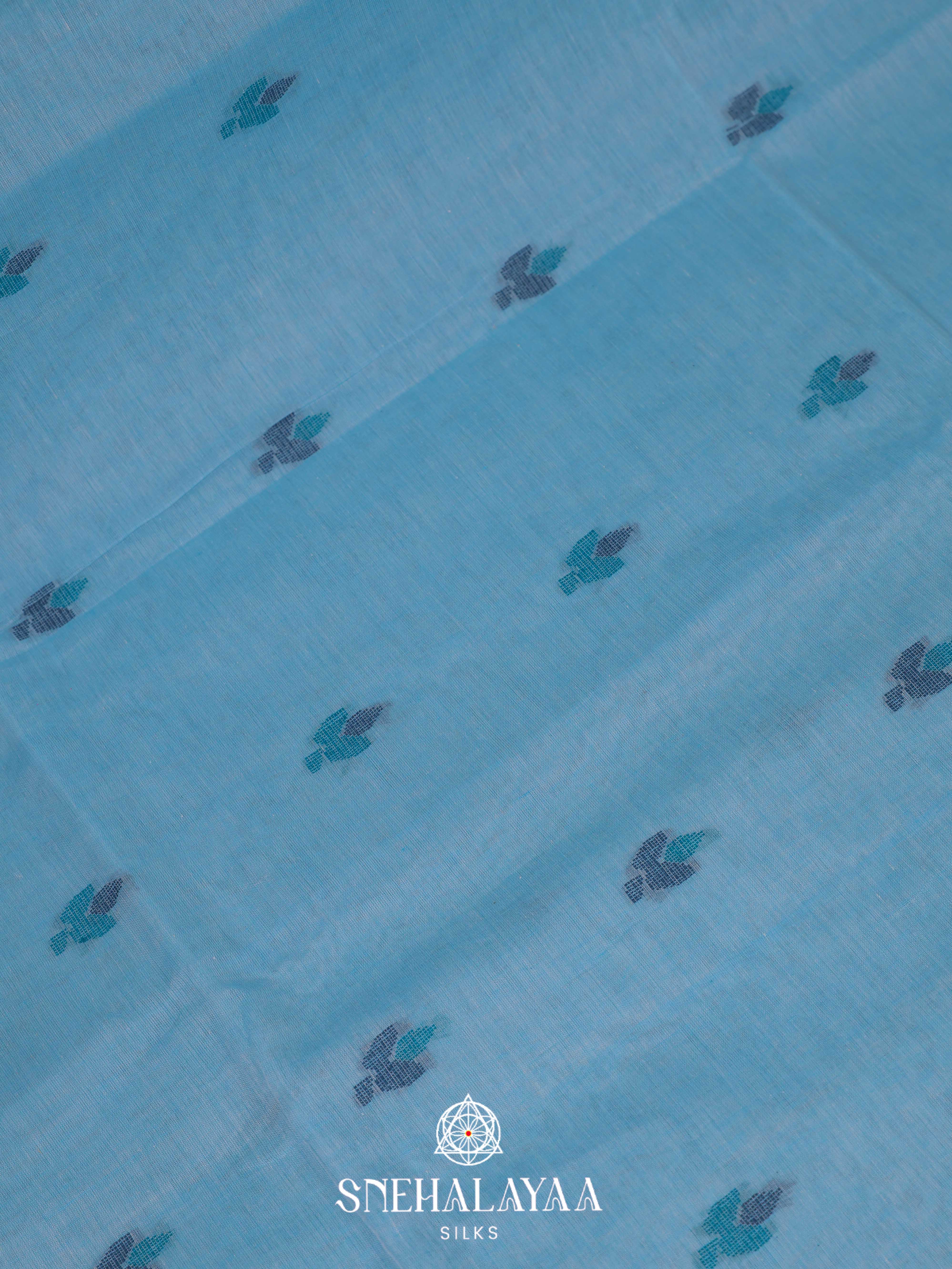 Blue Bengal Cotton Saree