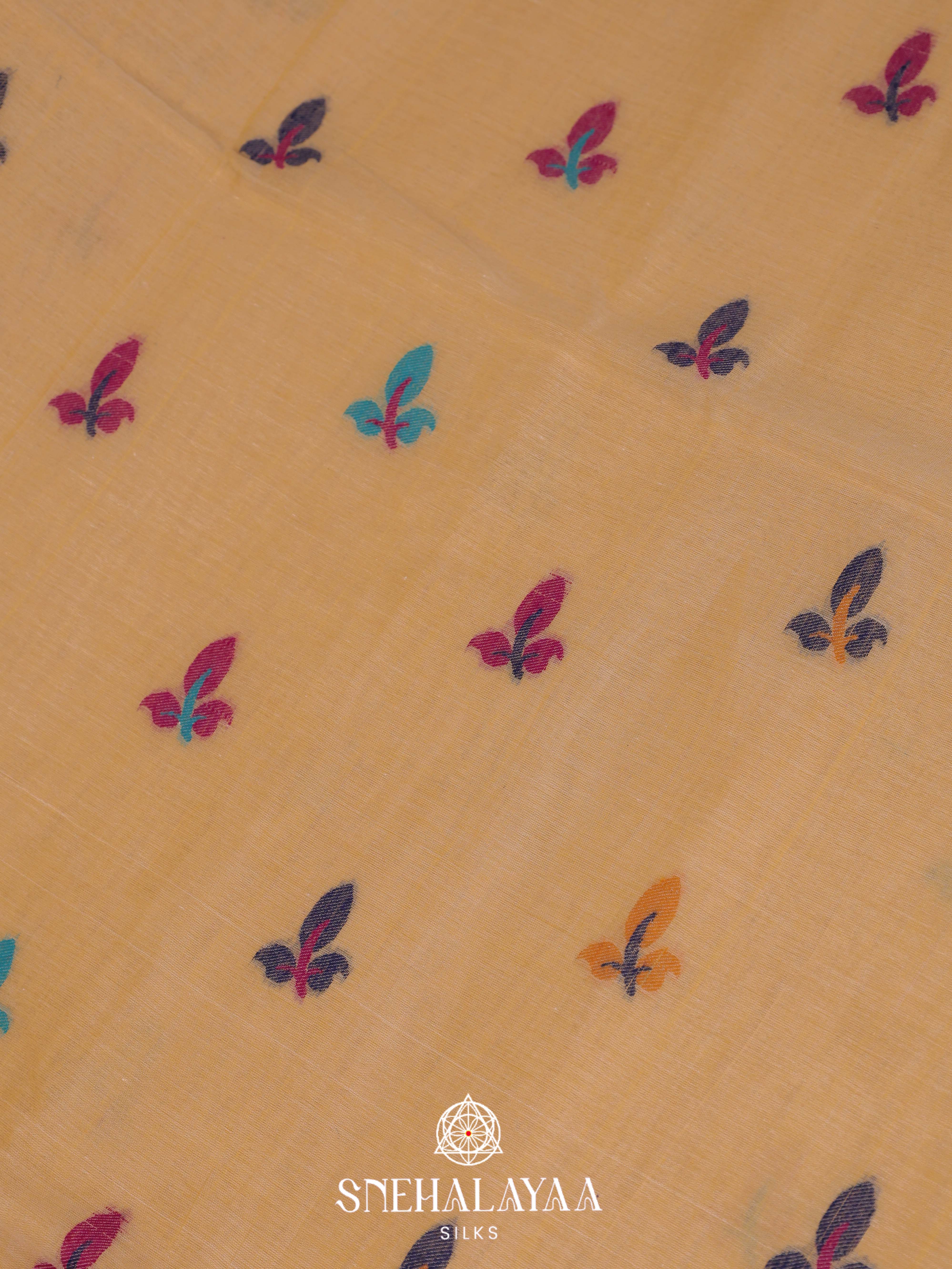 Beige Bengal Cotton Saree