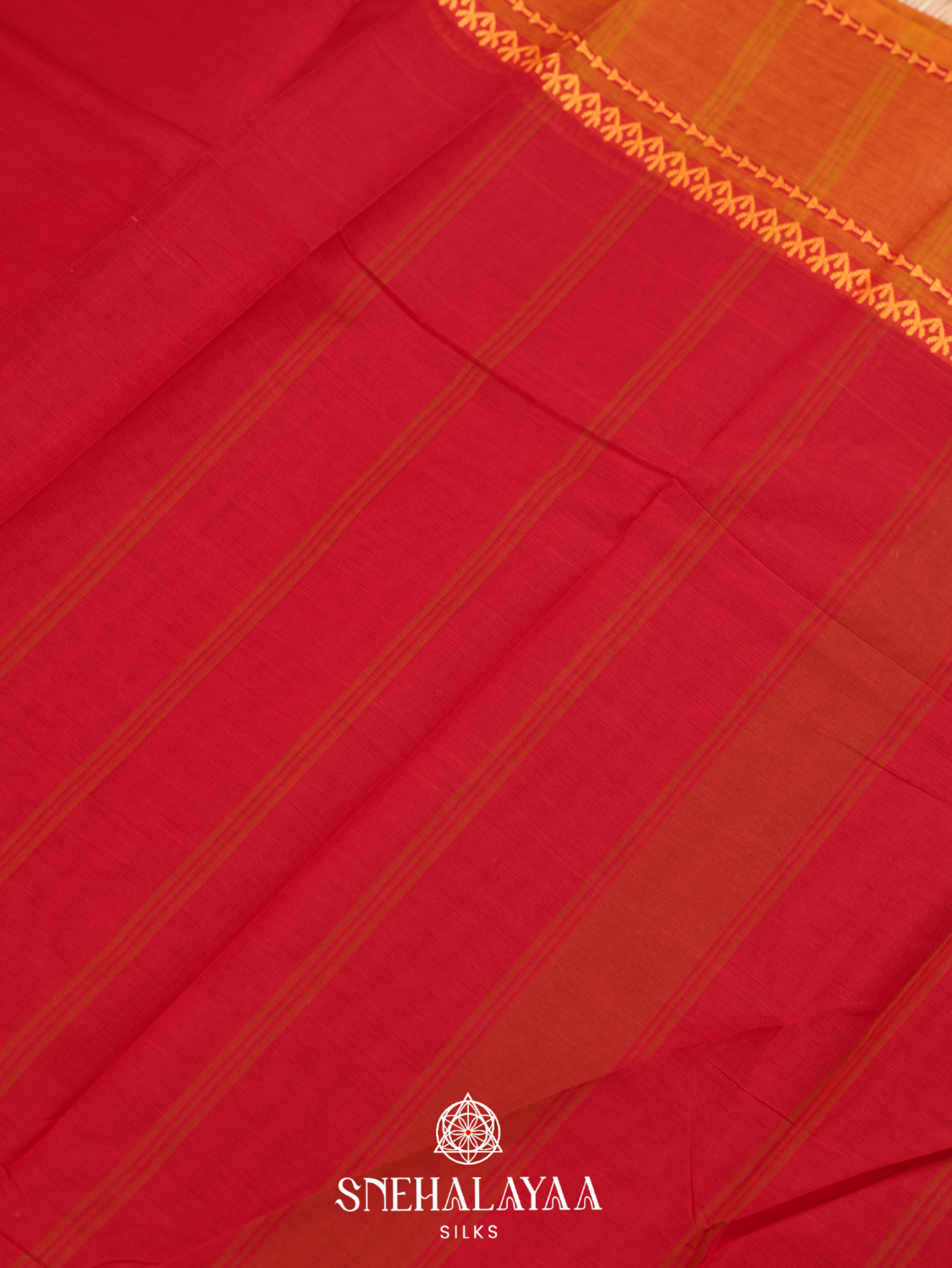 Red Chettinad Cotton Saree