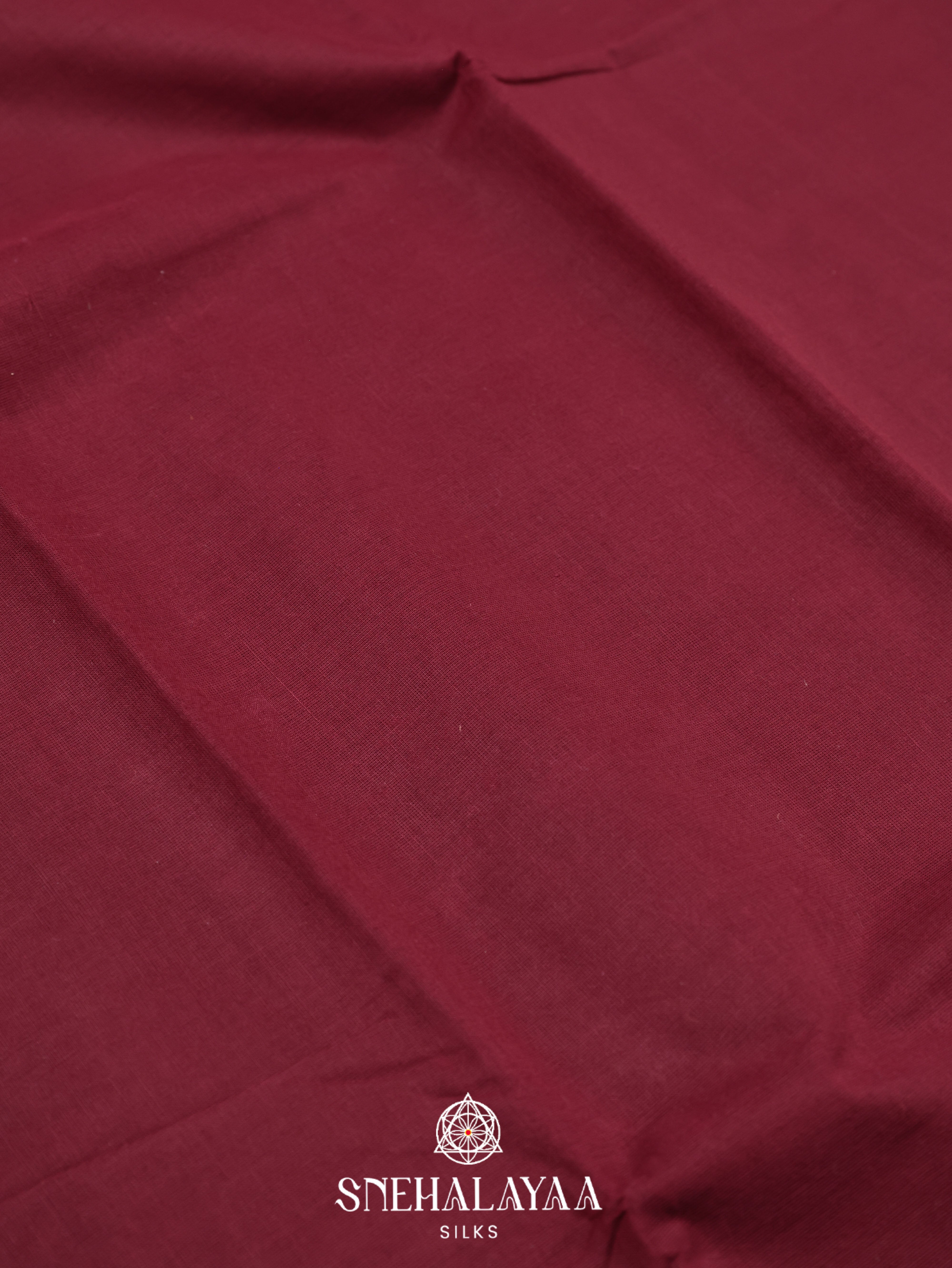 Maroon Chettinad Cotton Saree