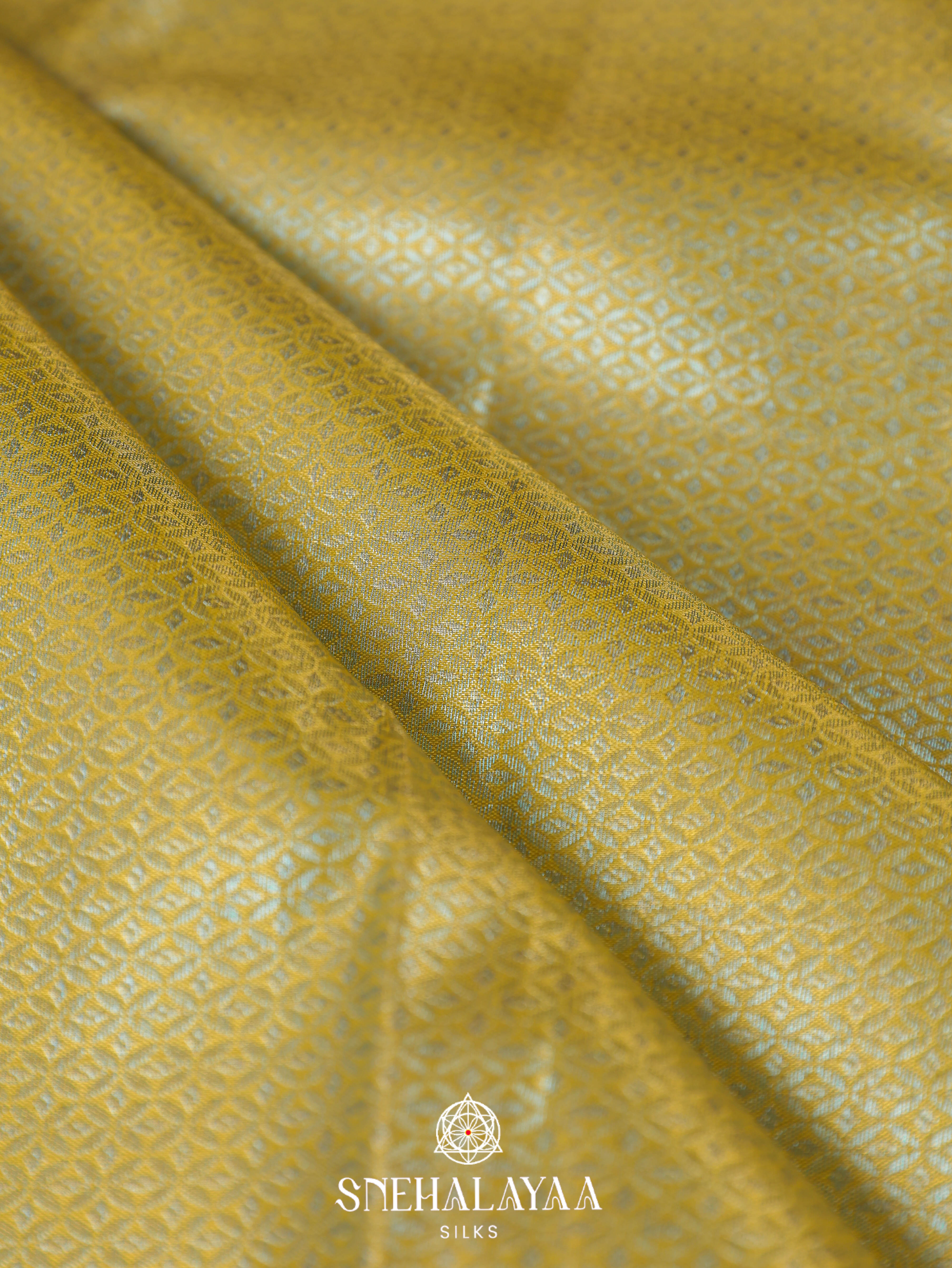 Chartreuse Green Art Silk Saree
