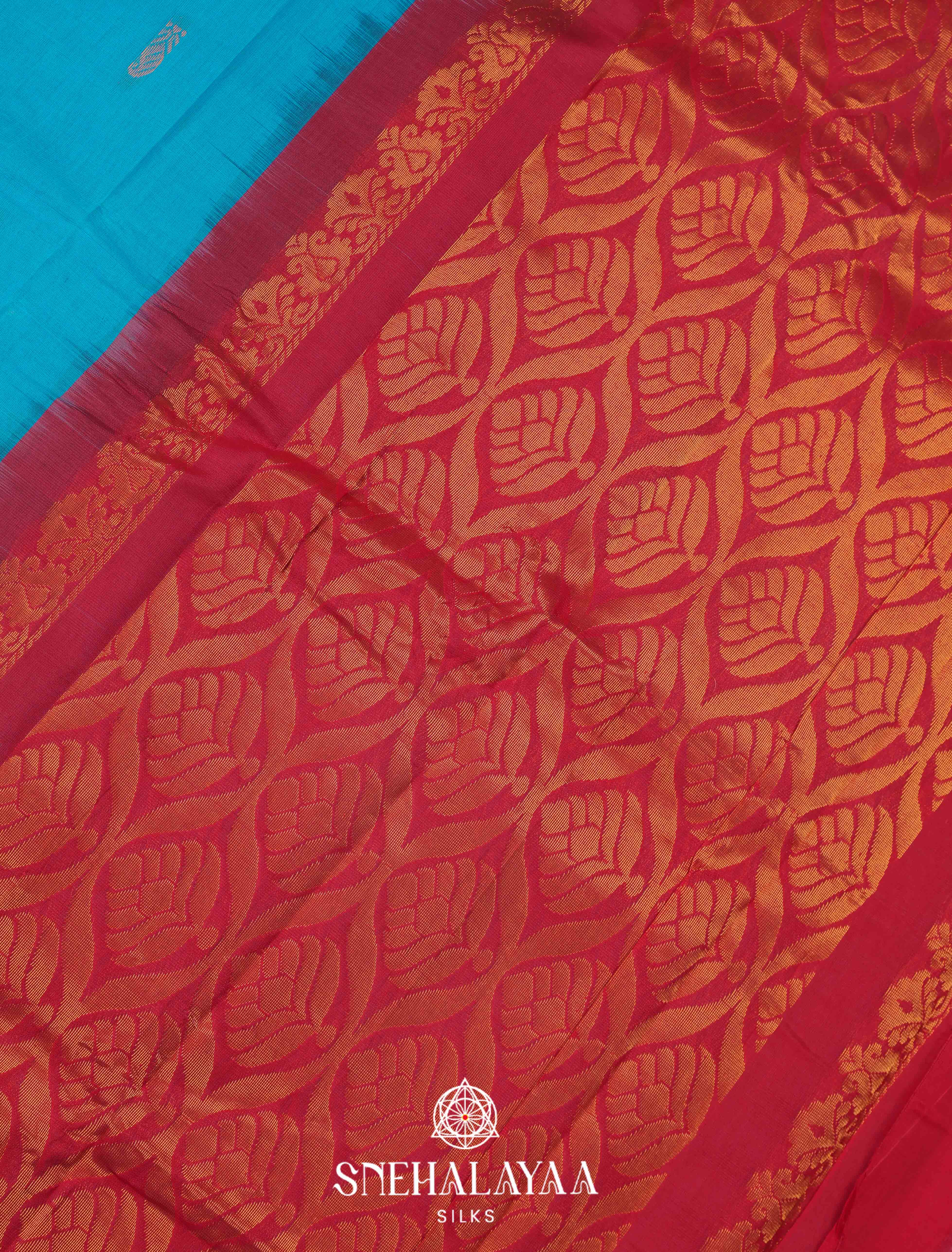 Blue Gadwal Cotton Saree