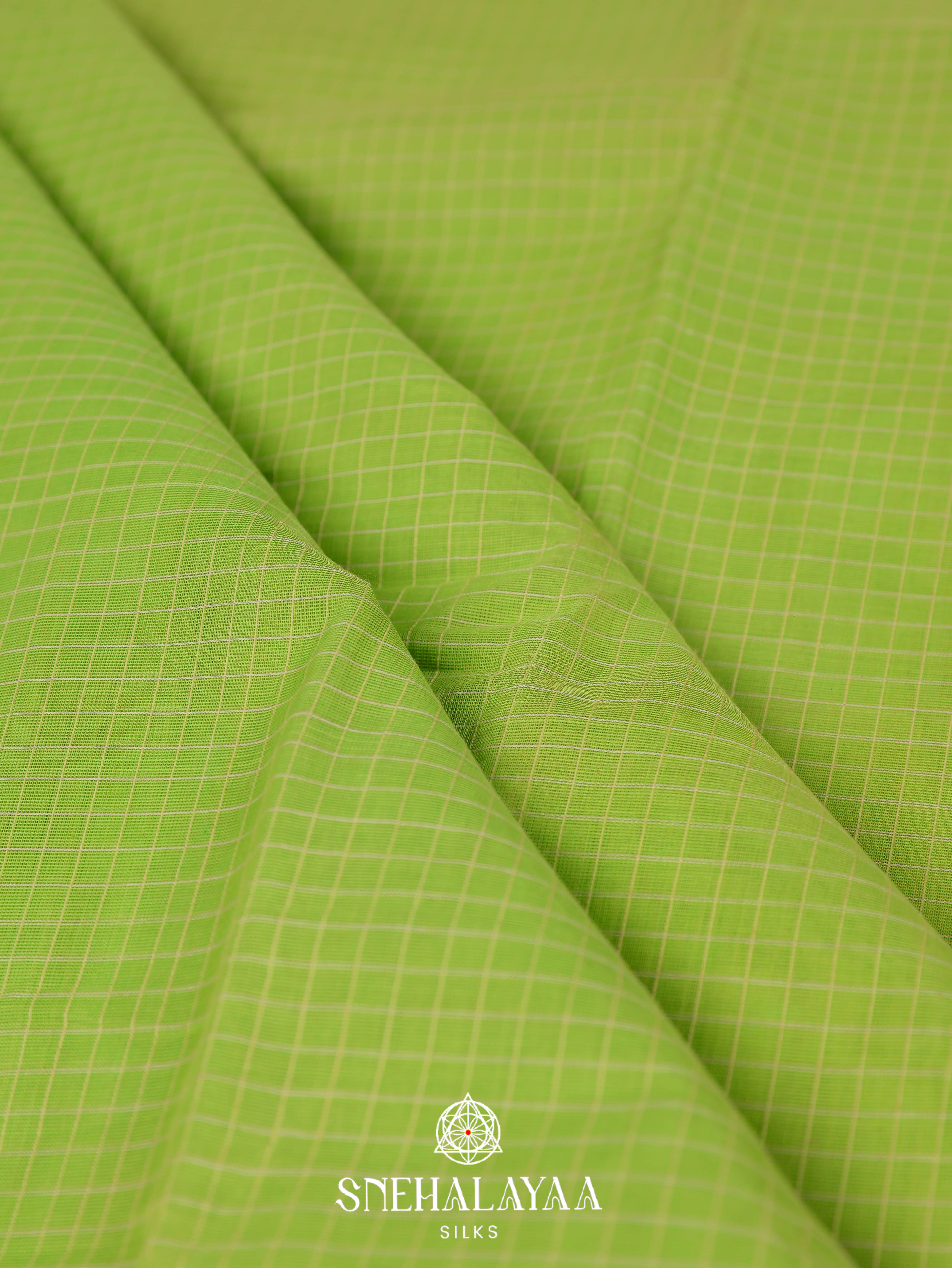 Green Gadwal Cotton Saree