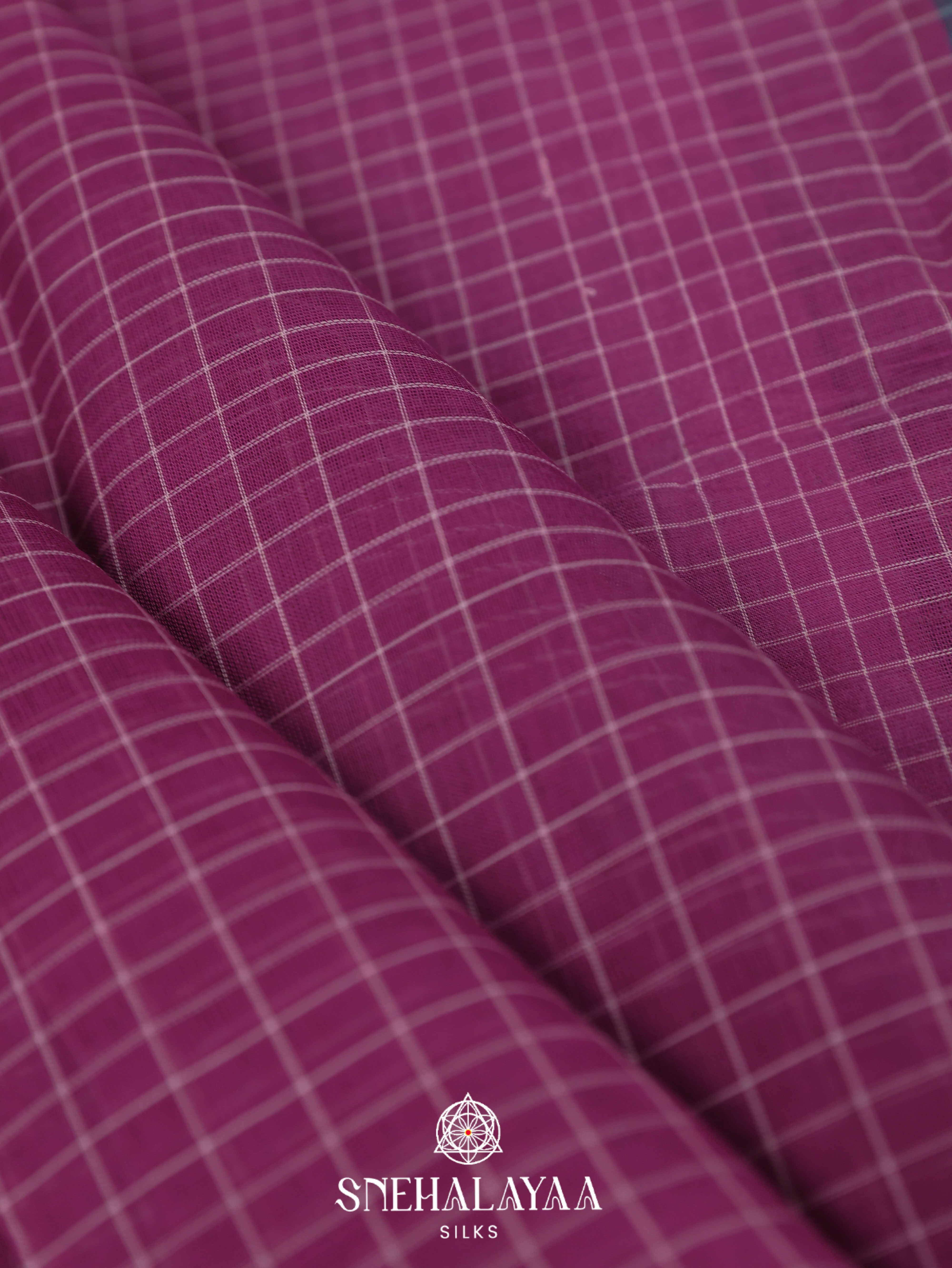Purple Gadwal Cotton Saree