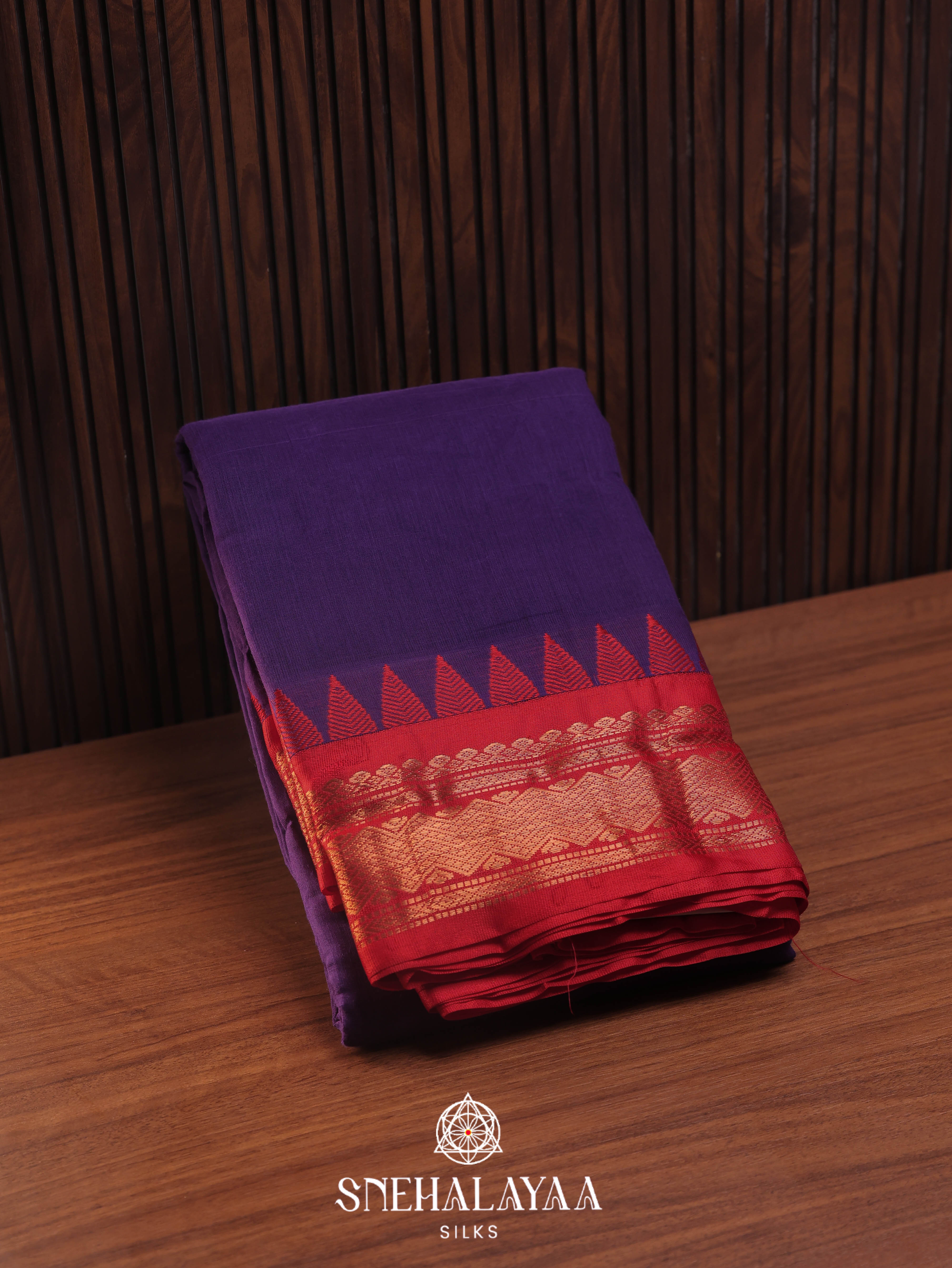 Blue Gadwal Cotton Saree