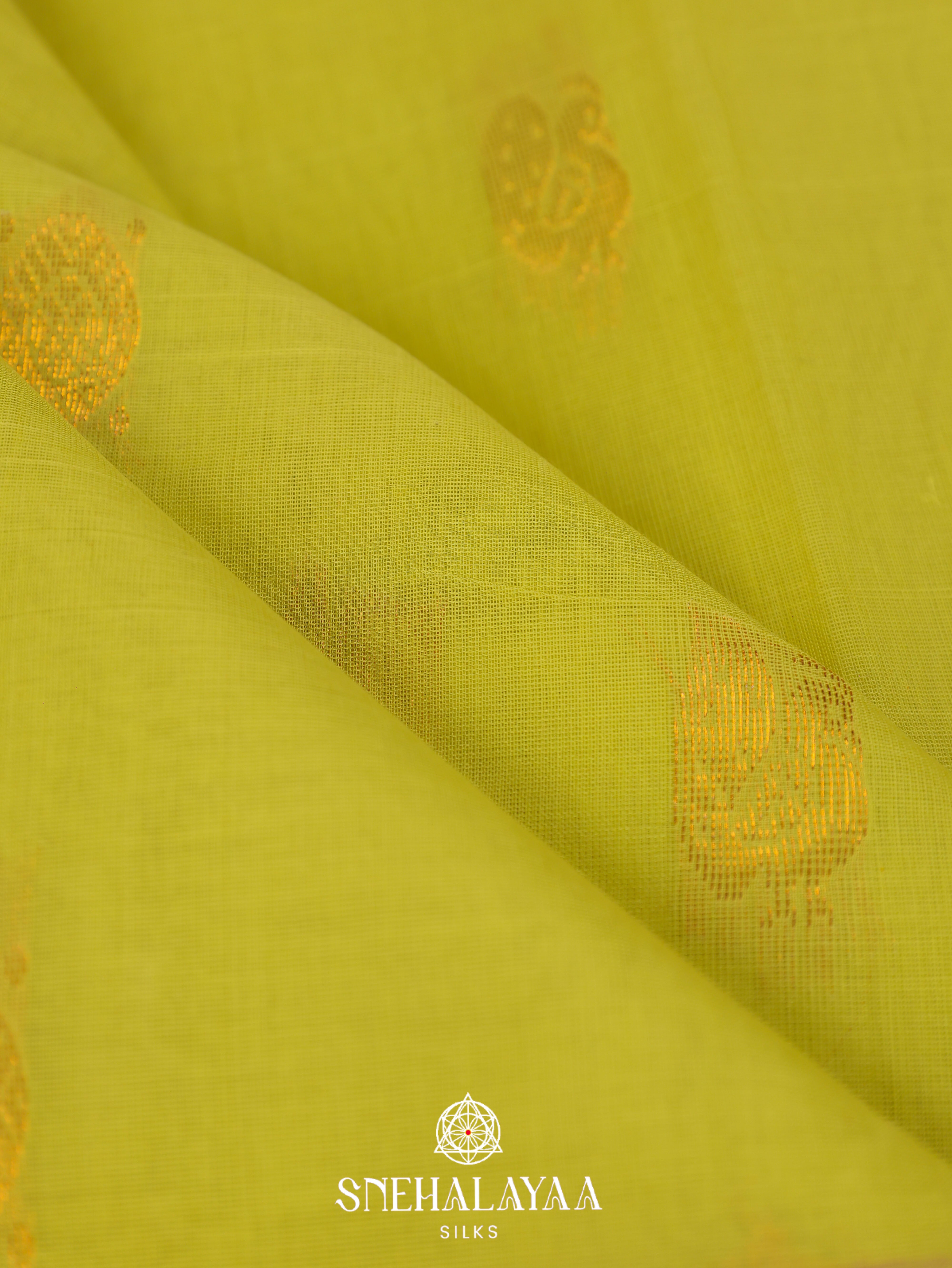 Mehendi Green Gadwal Cotton Saree