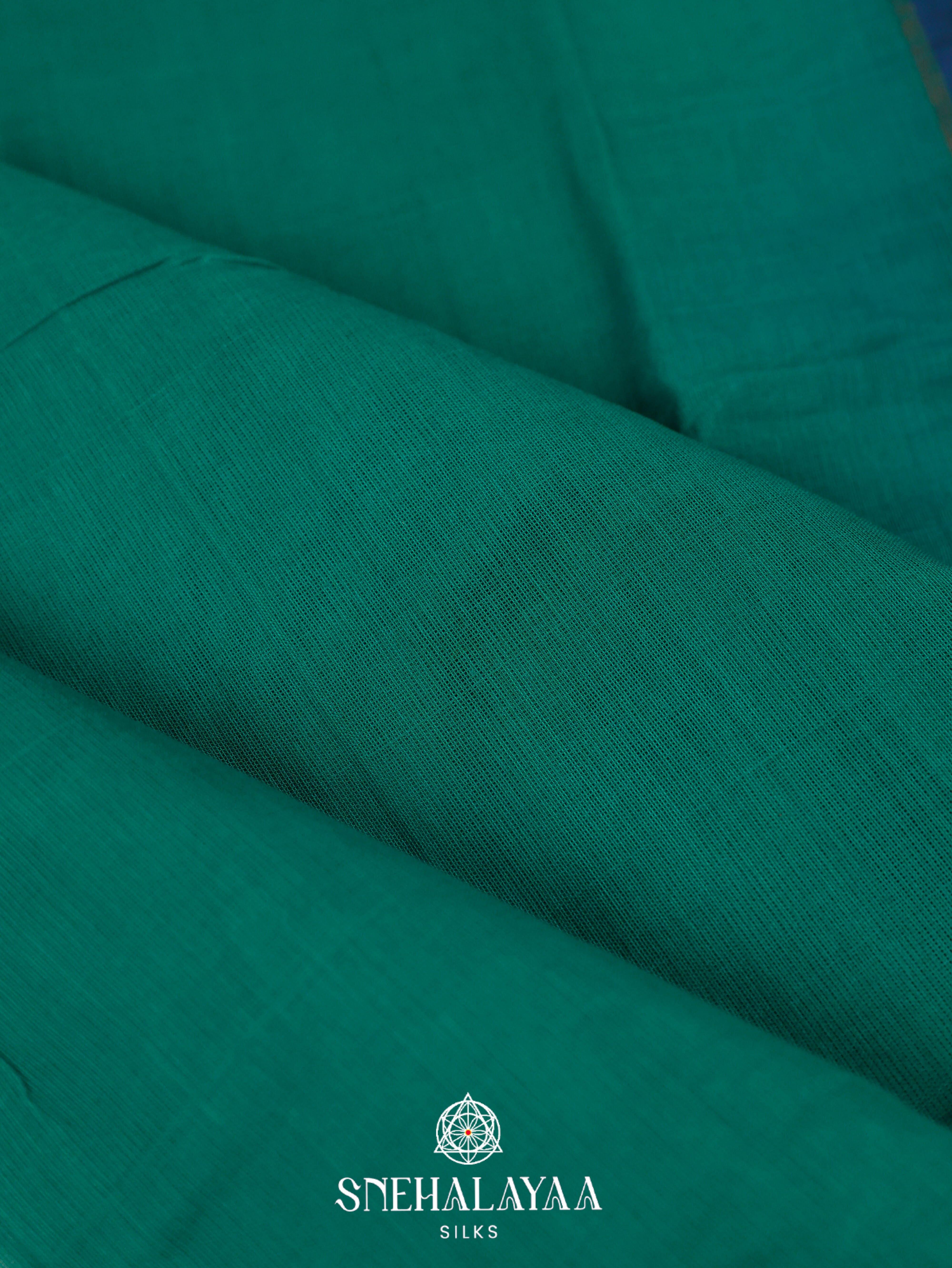 Green Gadwal Cotton Saree