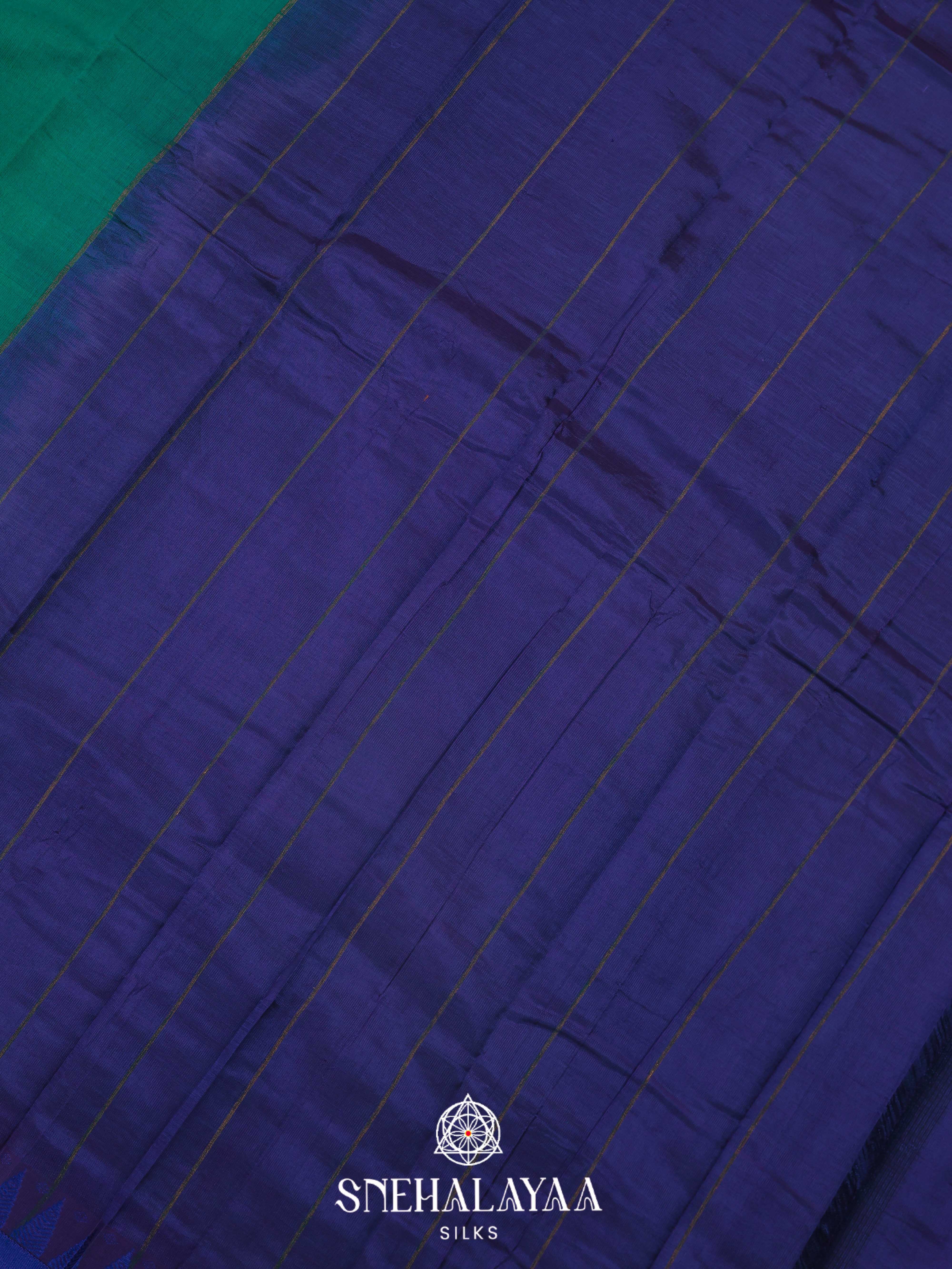 Green Gadwal Cotton Saree