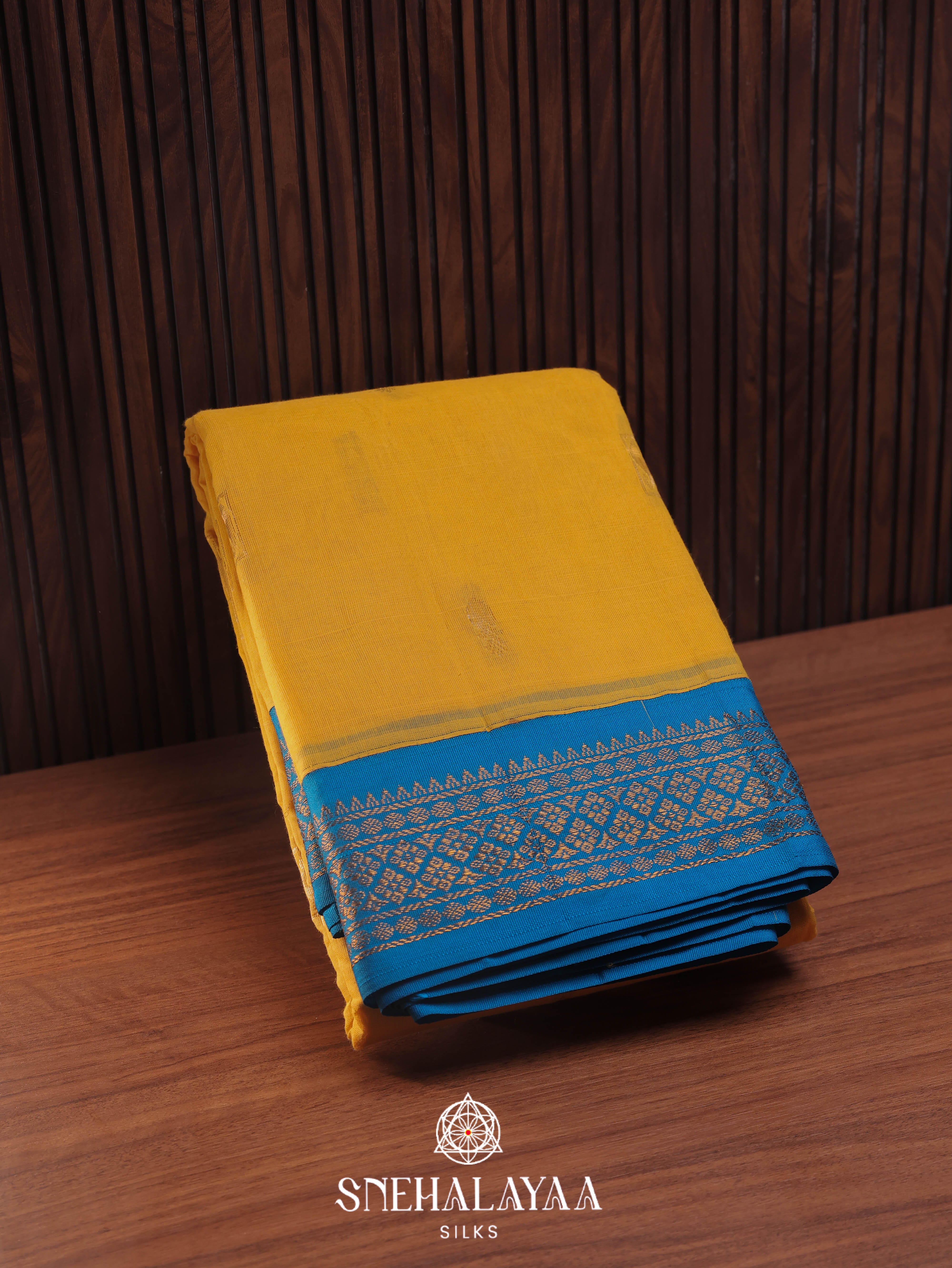 Yellow Gadwal Cotton Saree