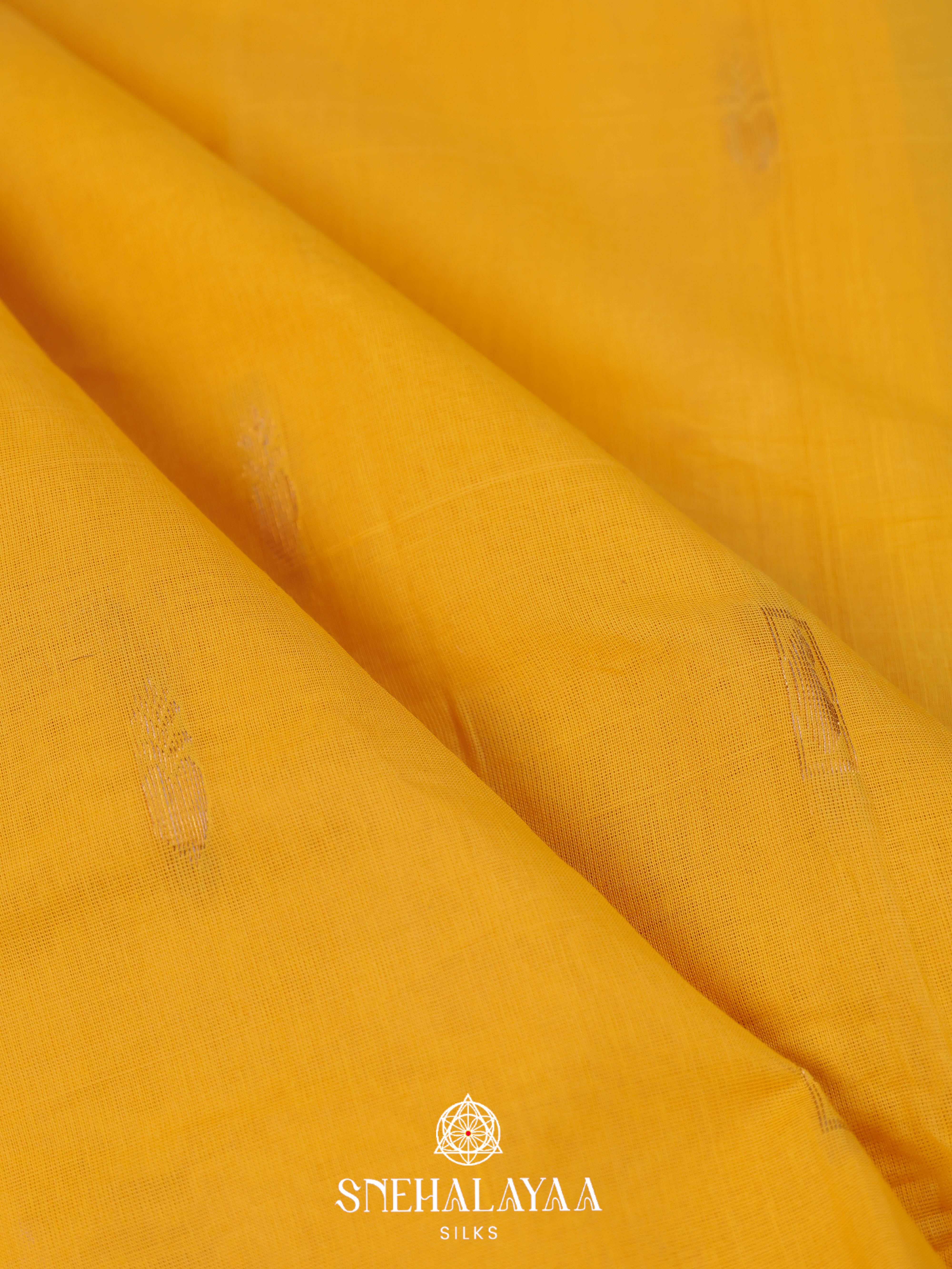 Yellow Gadwal Cotton Saree