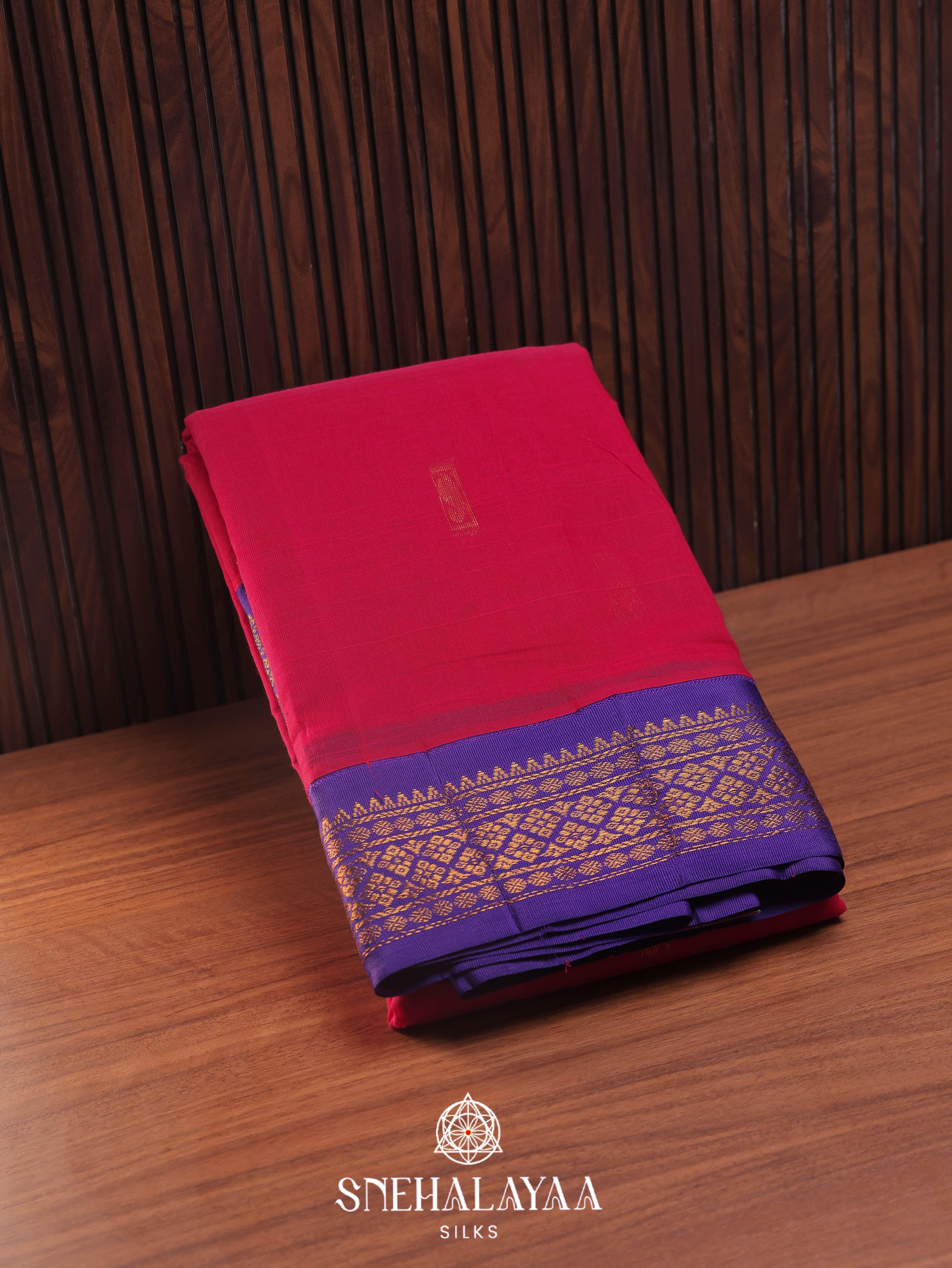 Rani Pink Gadwal Cotton Saree