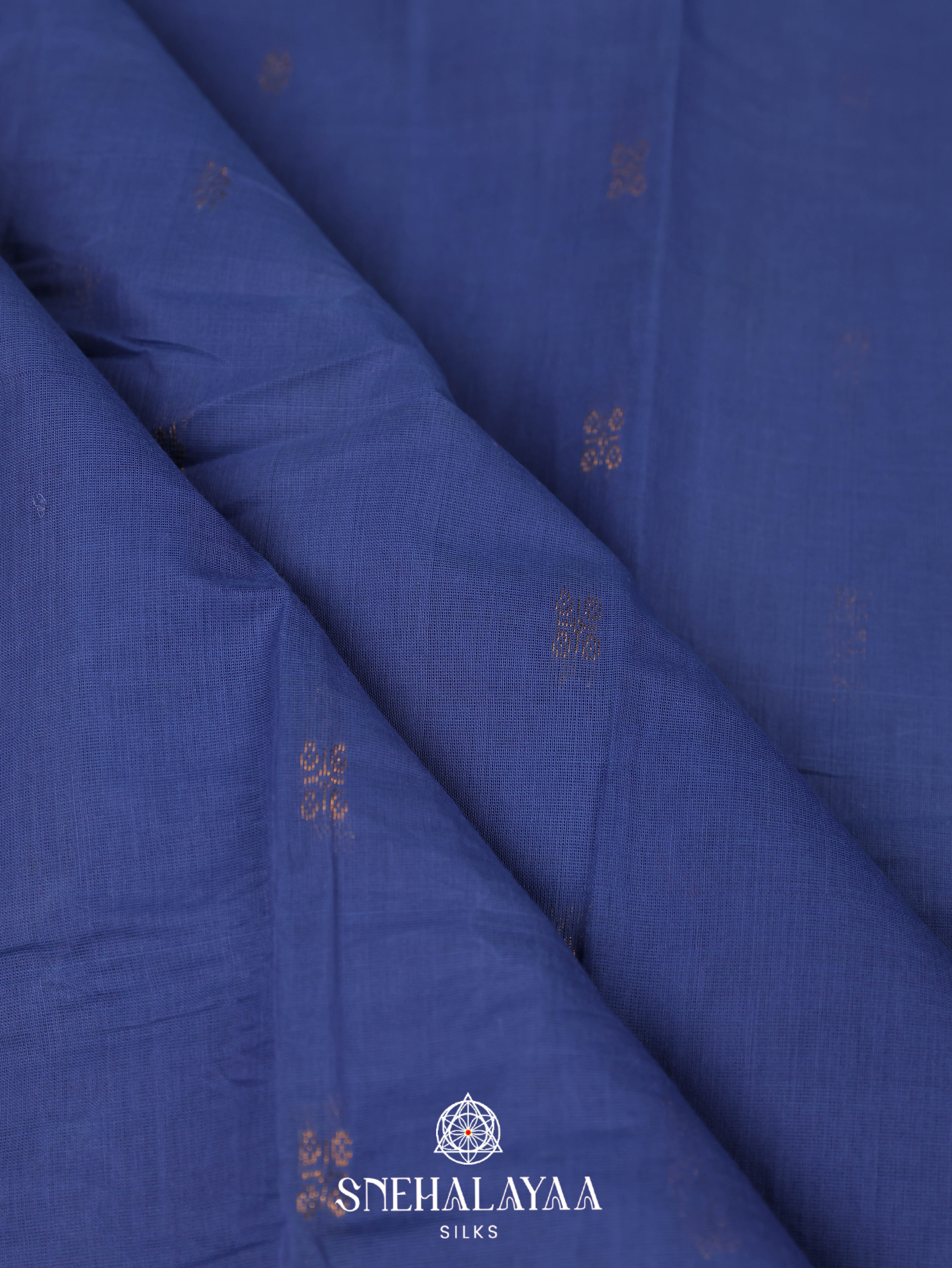 Blue Gadwal Cotton Saree