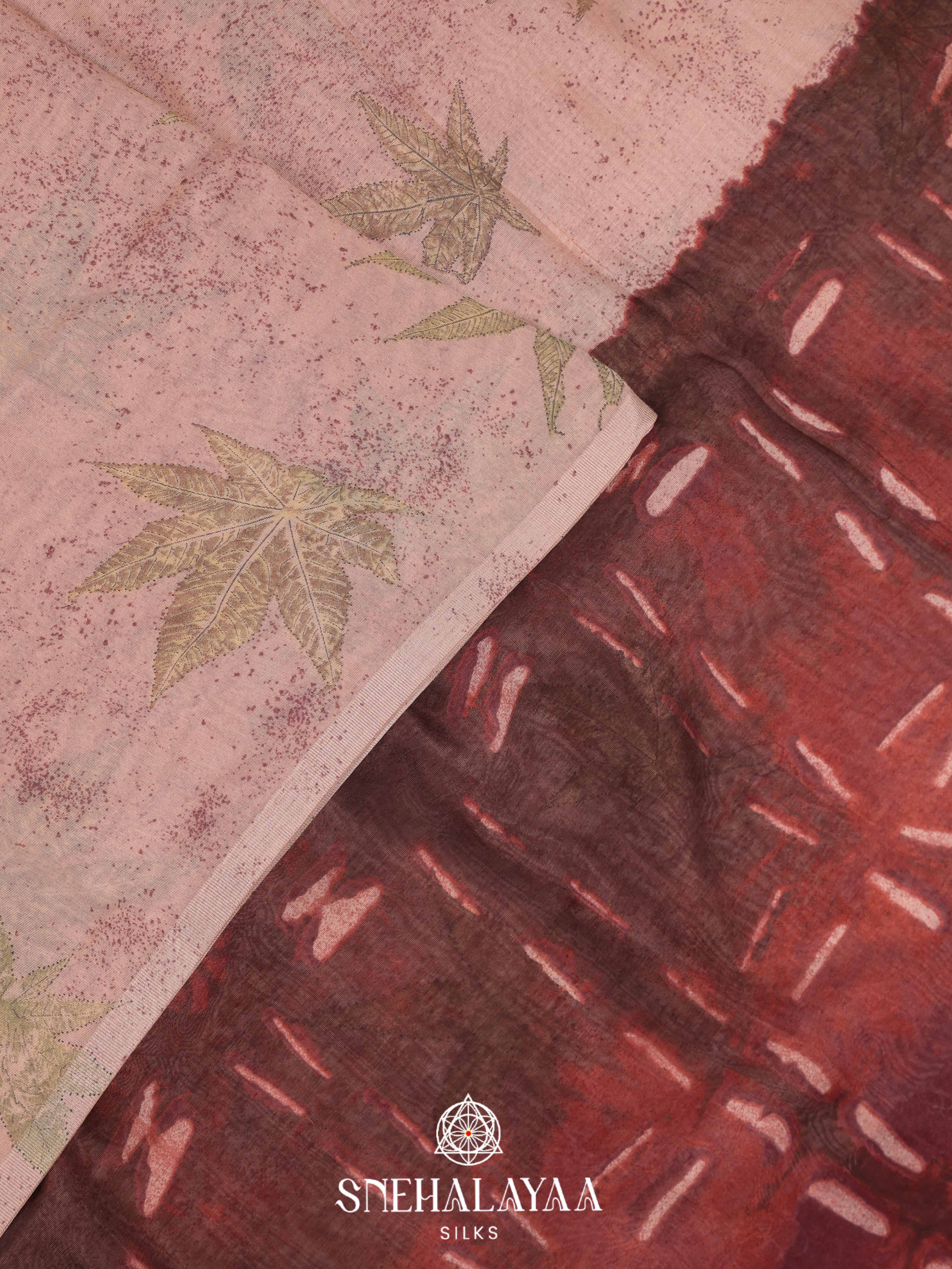 Cream Linen Saree