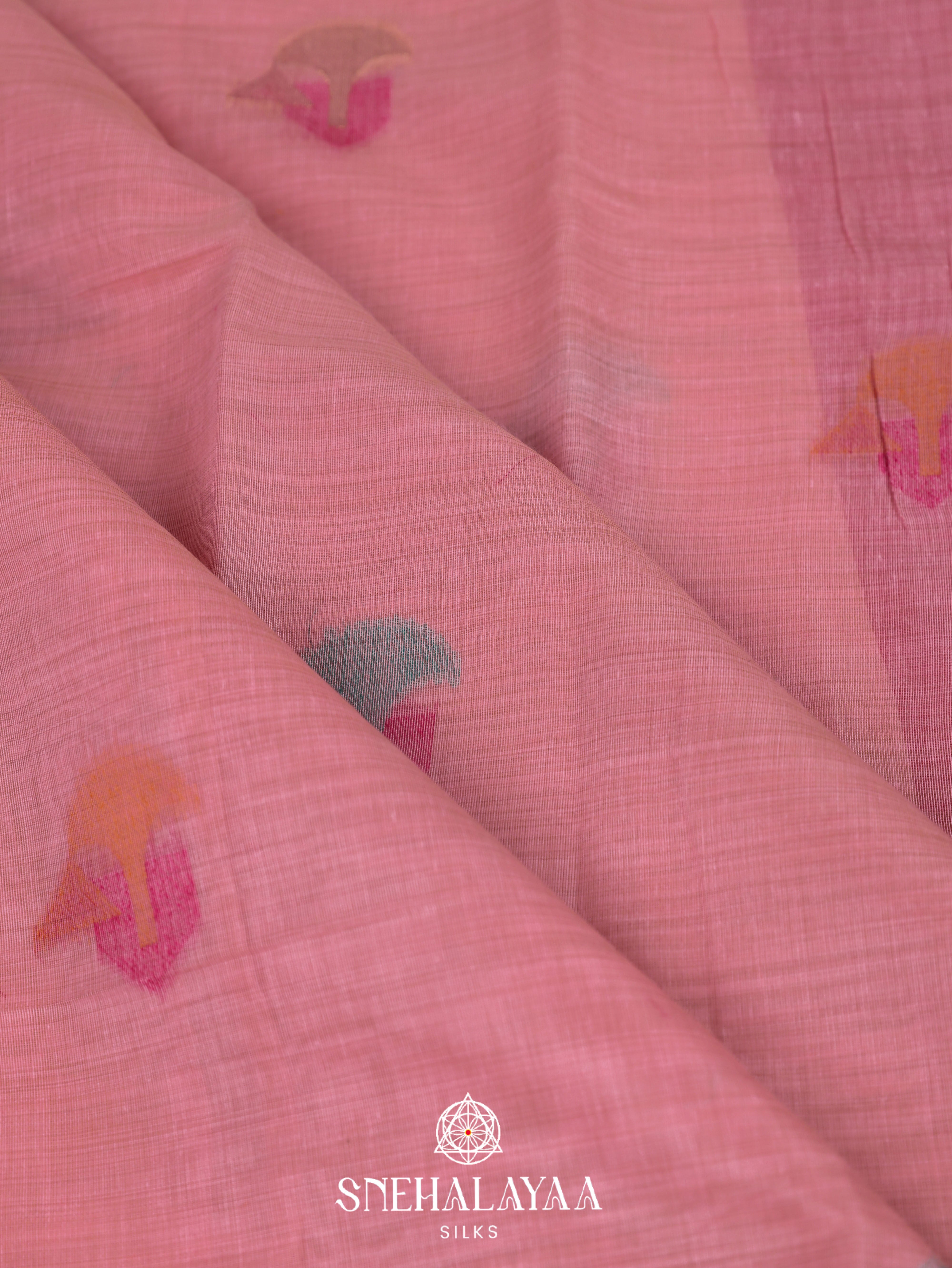 Pink Munga Cotton Saree