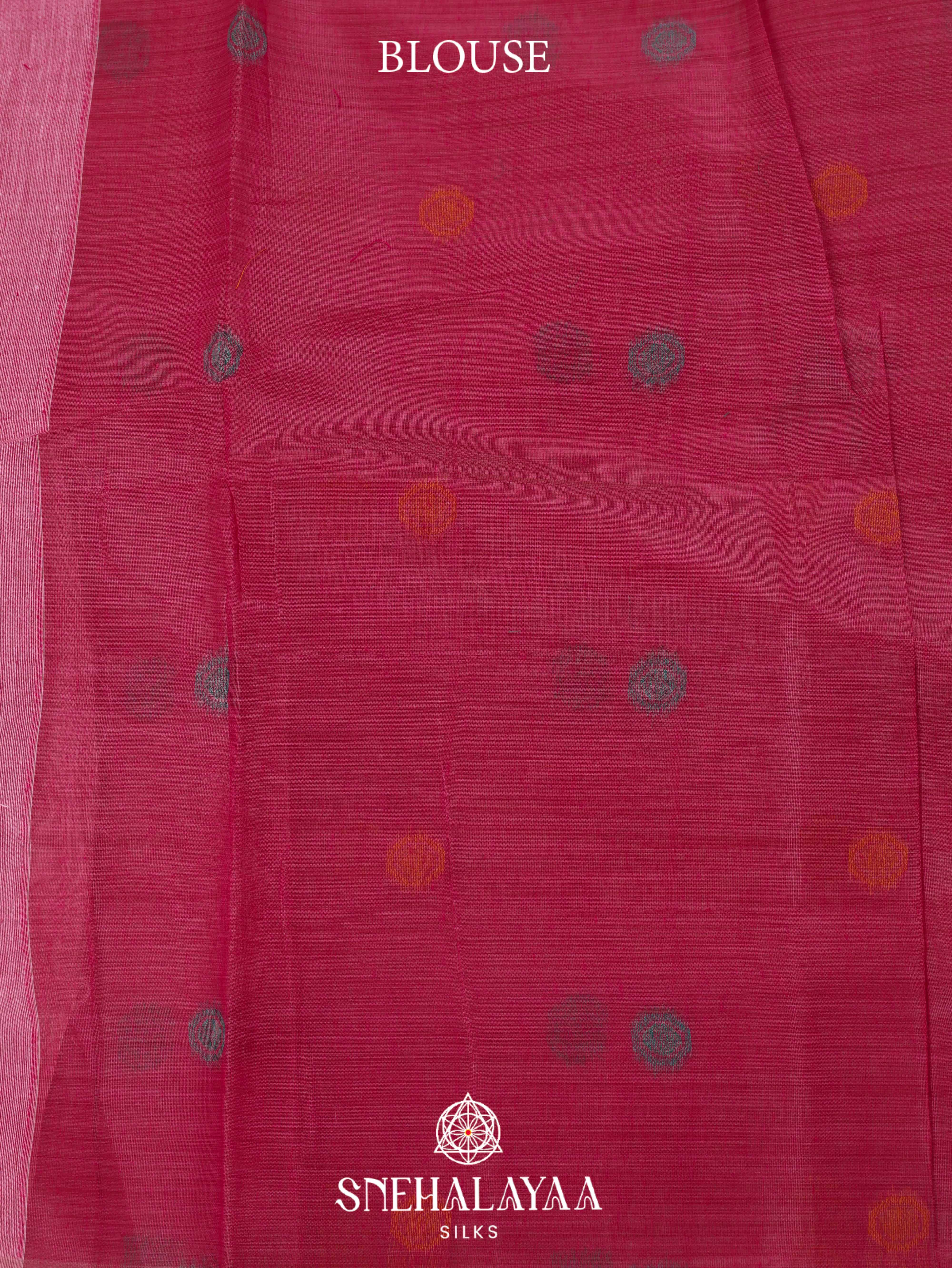 Pink Munga Cotton Saree