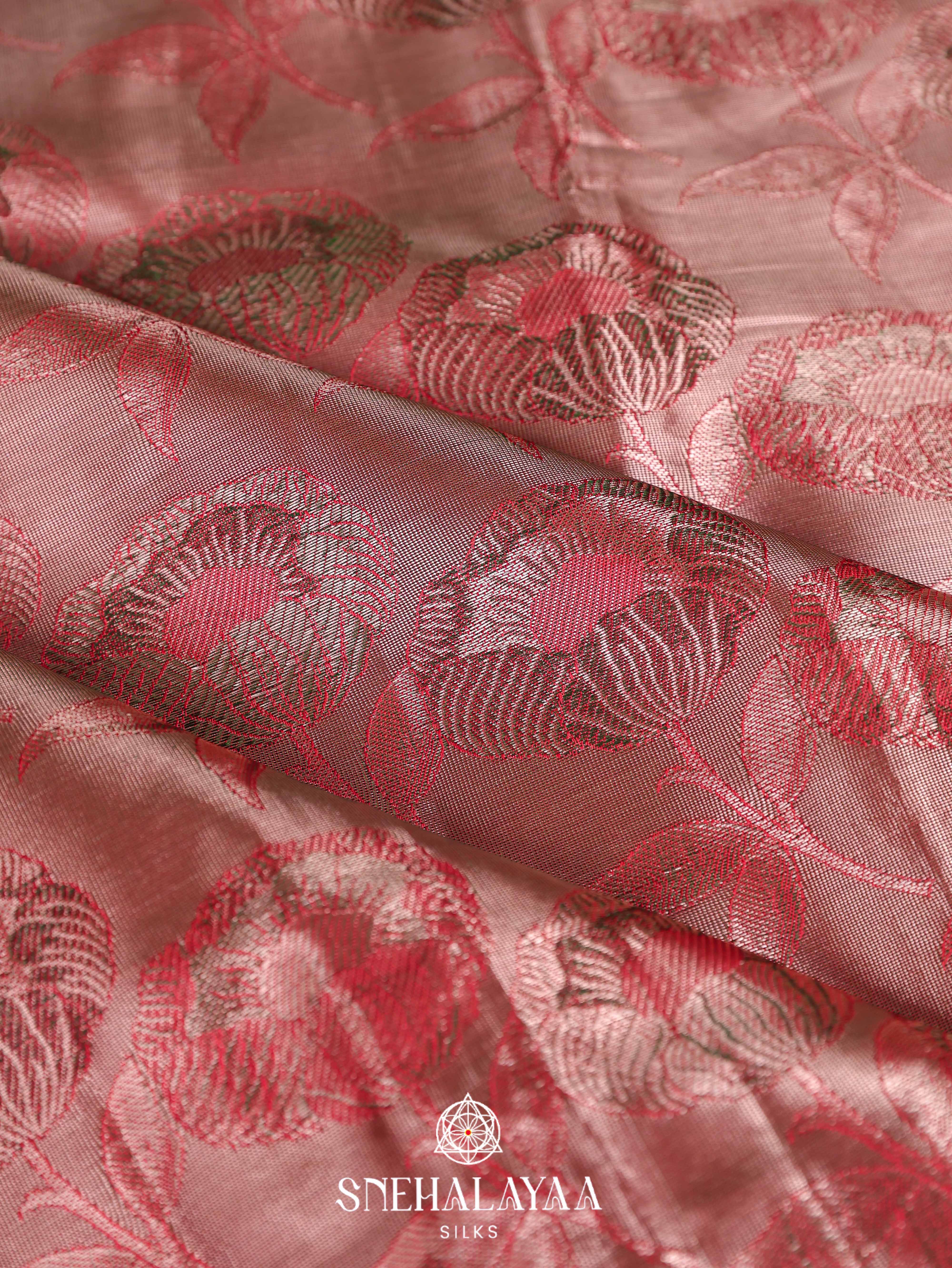 Mauve Pink Art Silk Saree