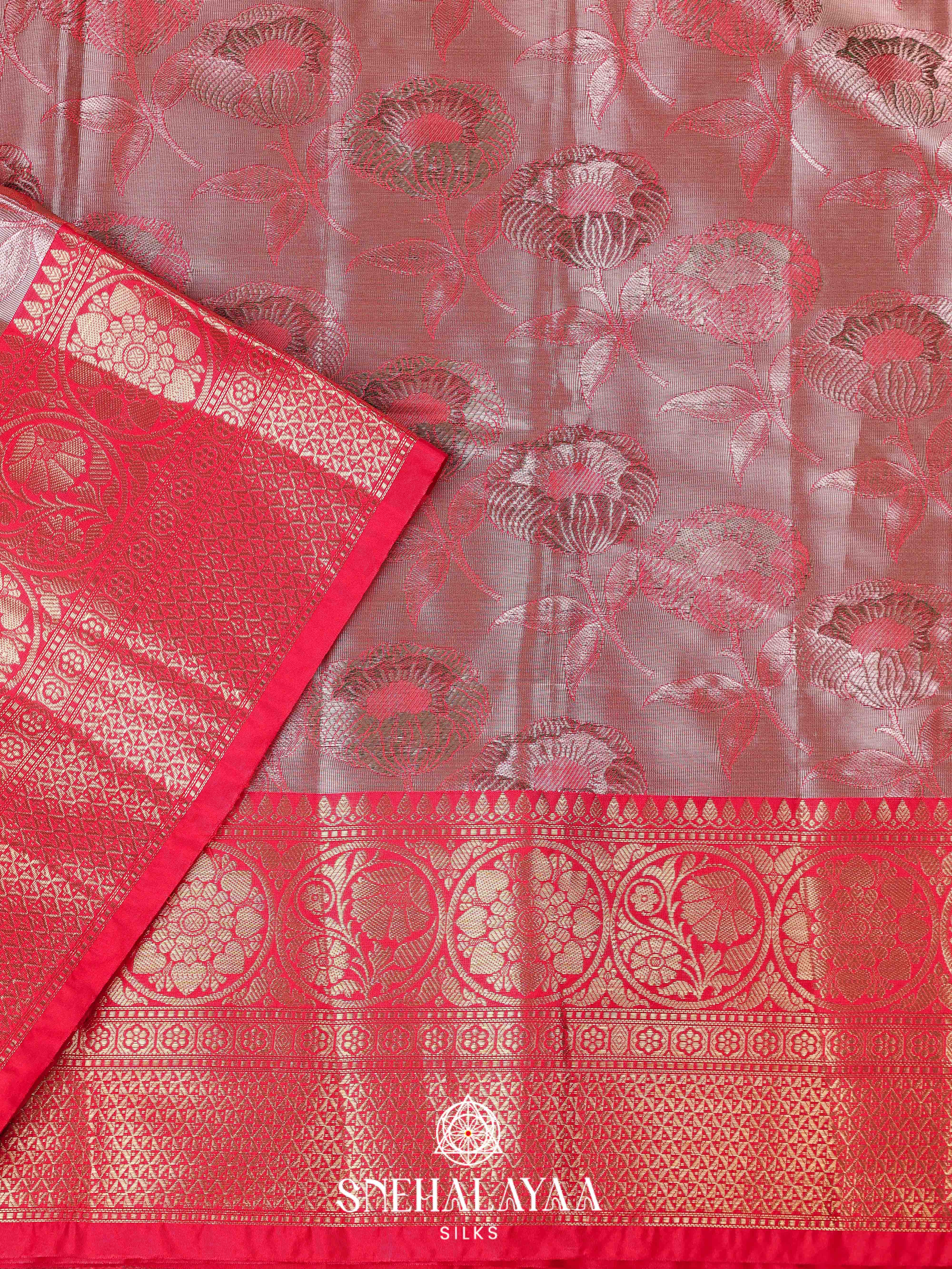 Mauve Pink Art Silk Saree
