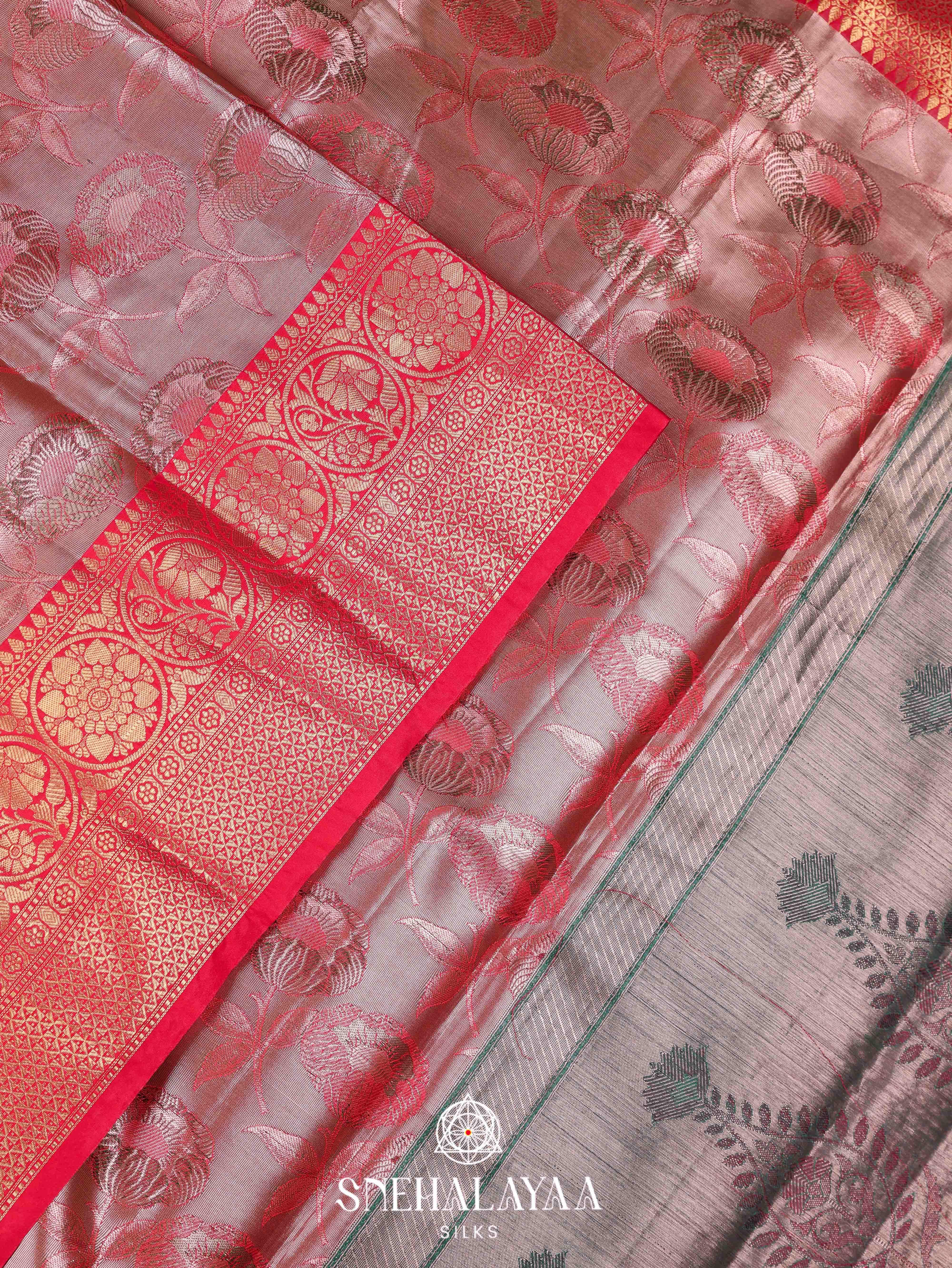 Mauve Pink Art Silk Saree