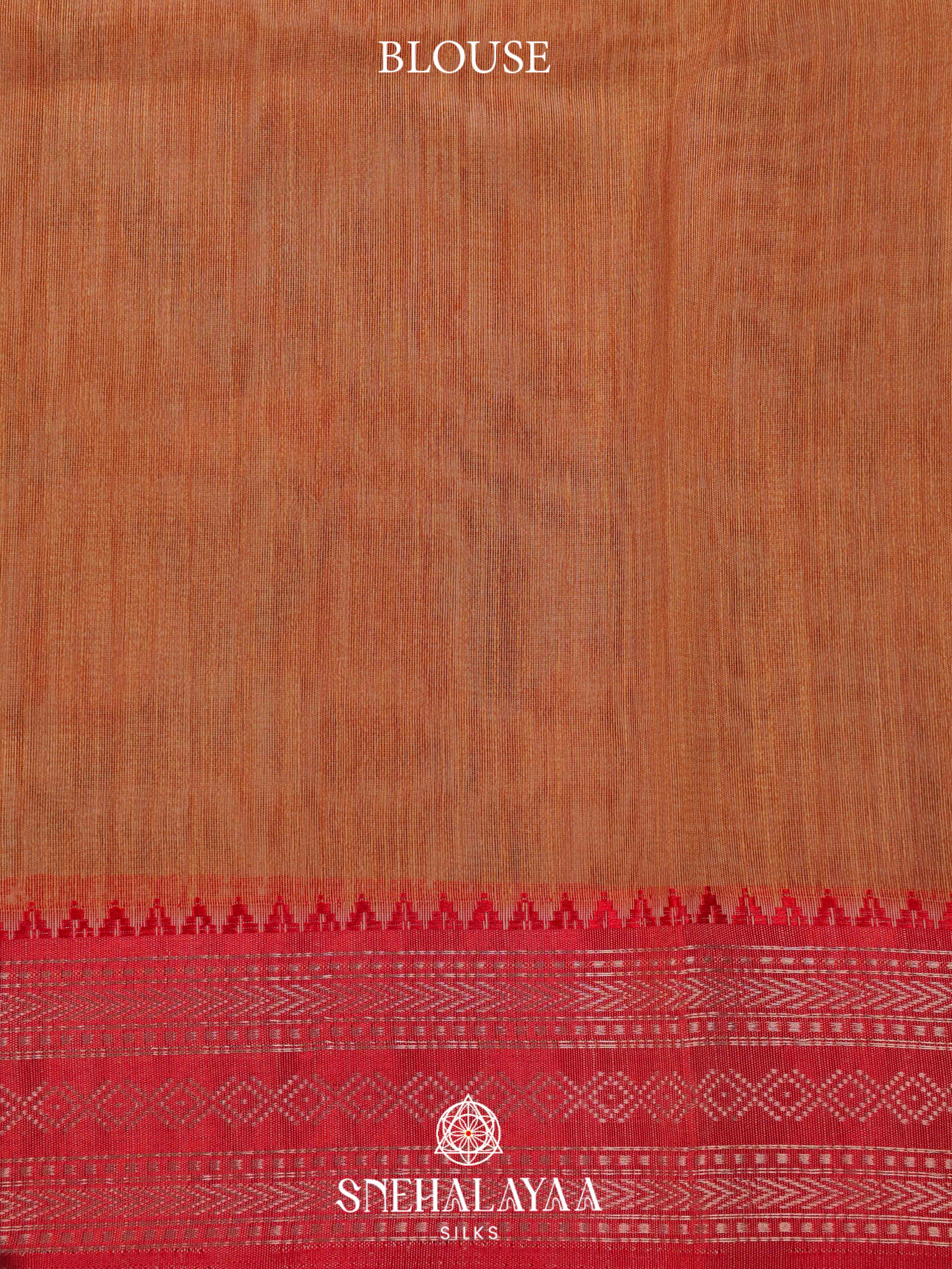 Mustard Floral Printed Linen Saree