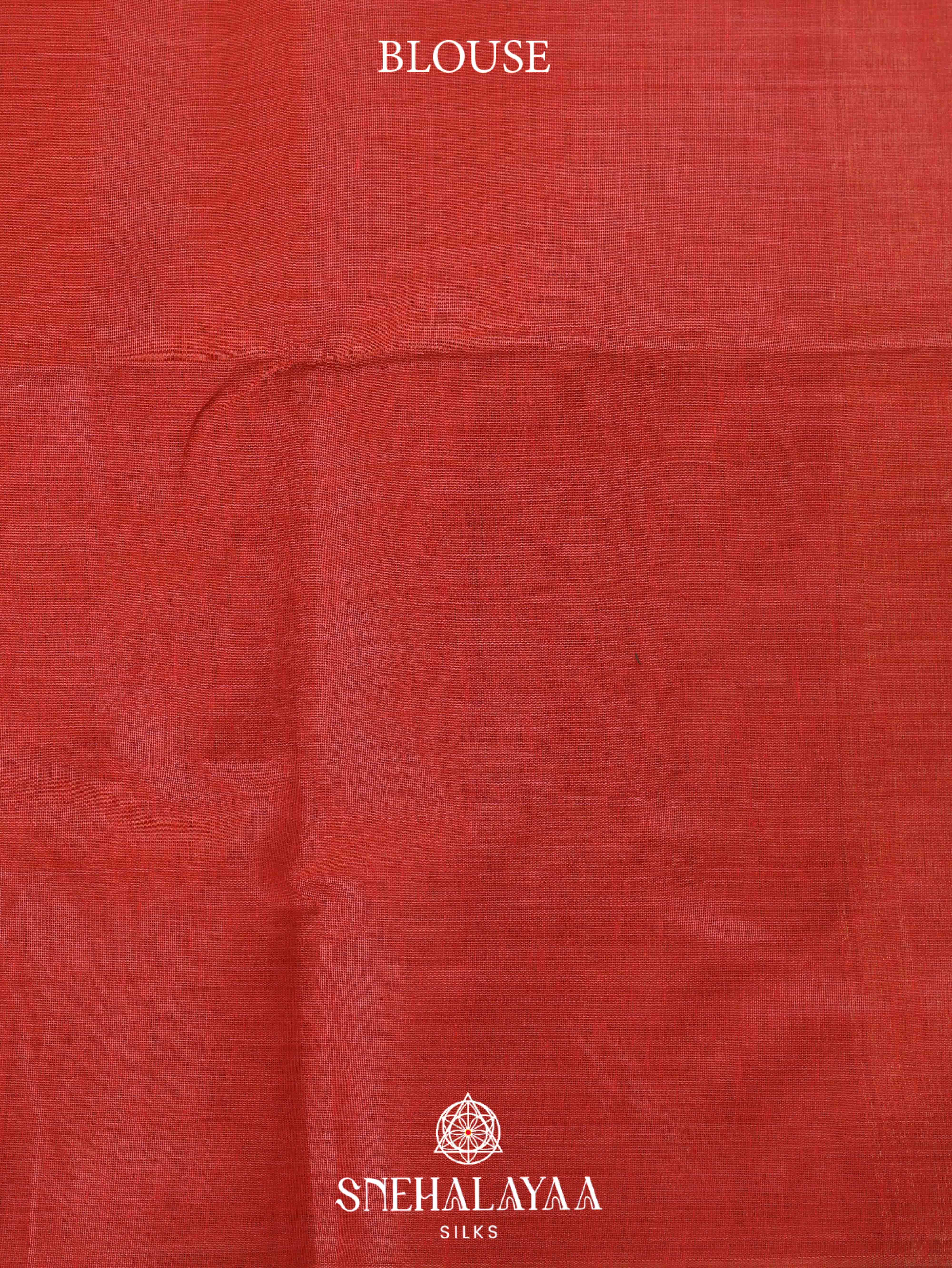 Orange  Munga Cotton Saree