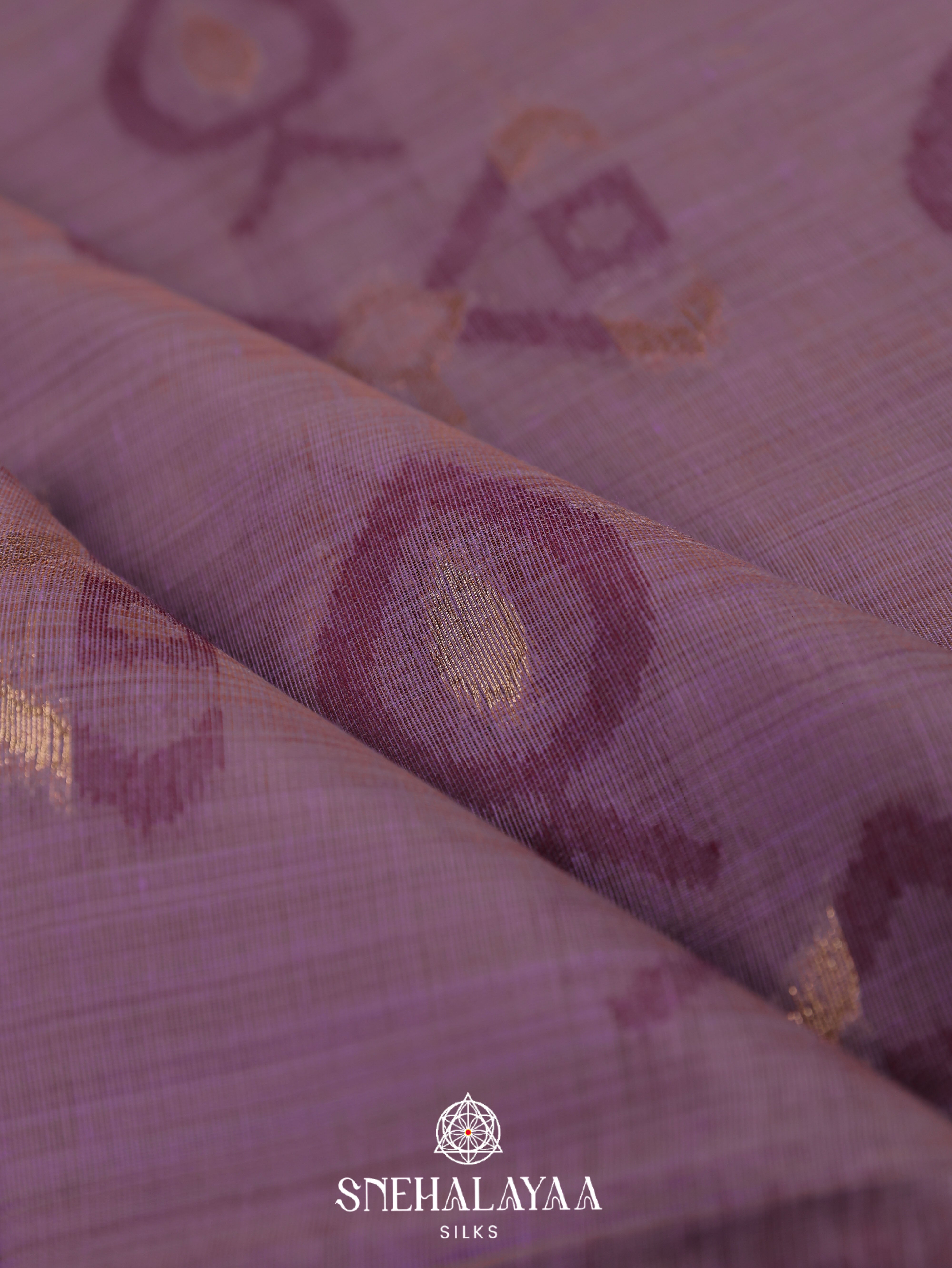 Mauve Munga Cotton Saree