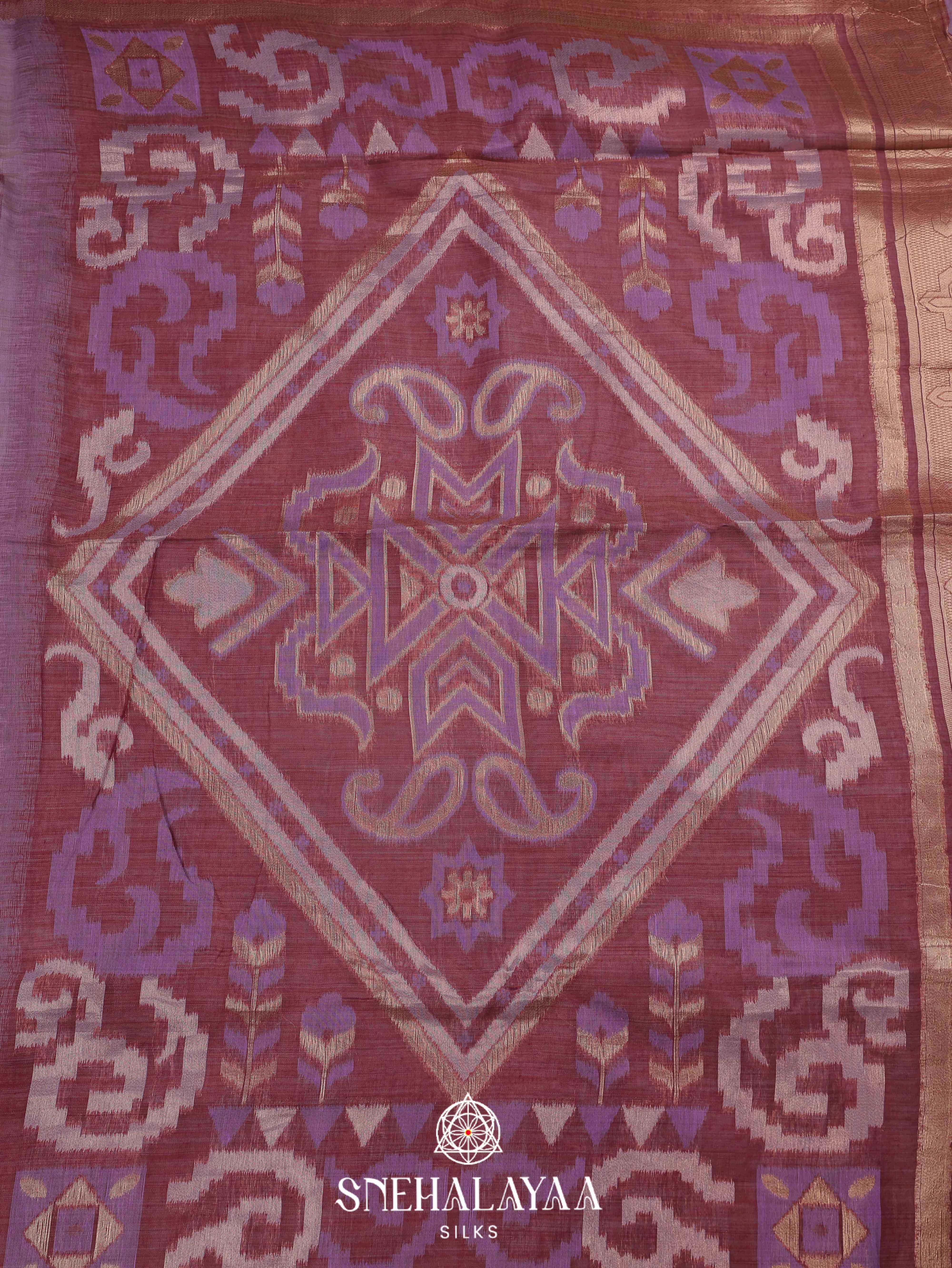 Mauve Munga Cotton Saree