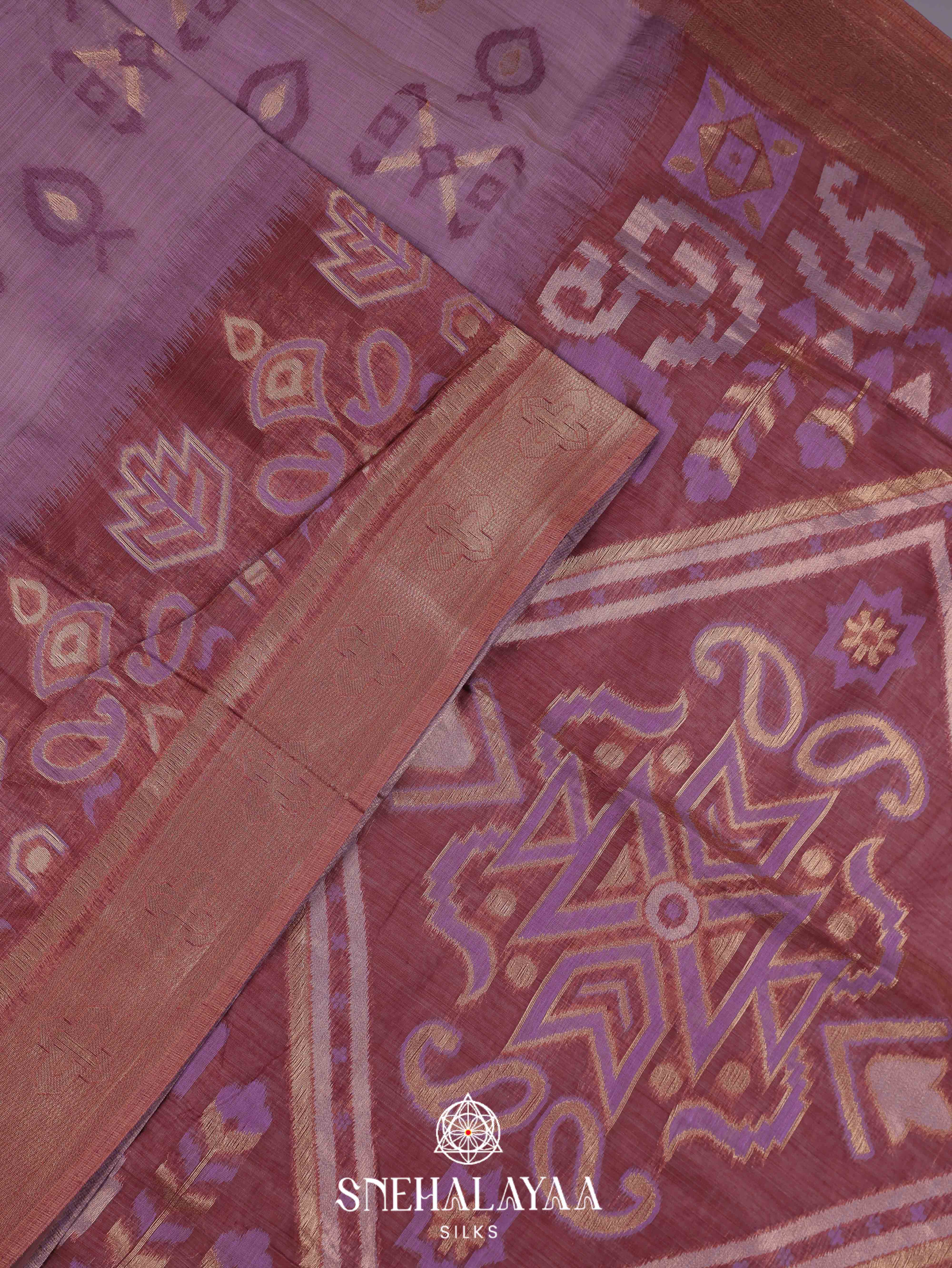Mauve Munga Cotton Saree
