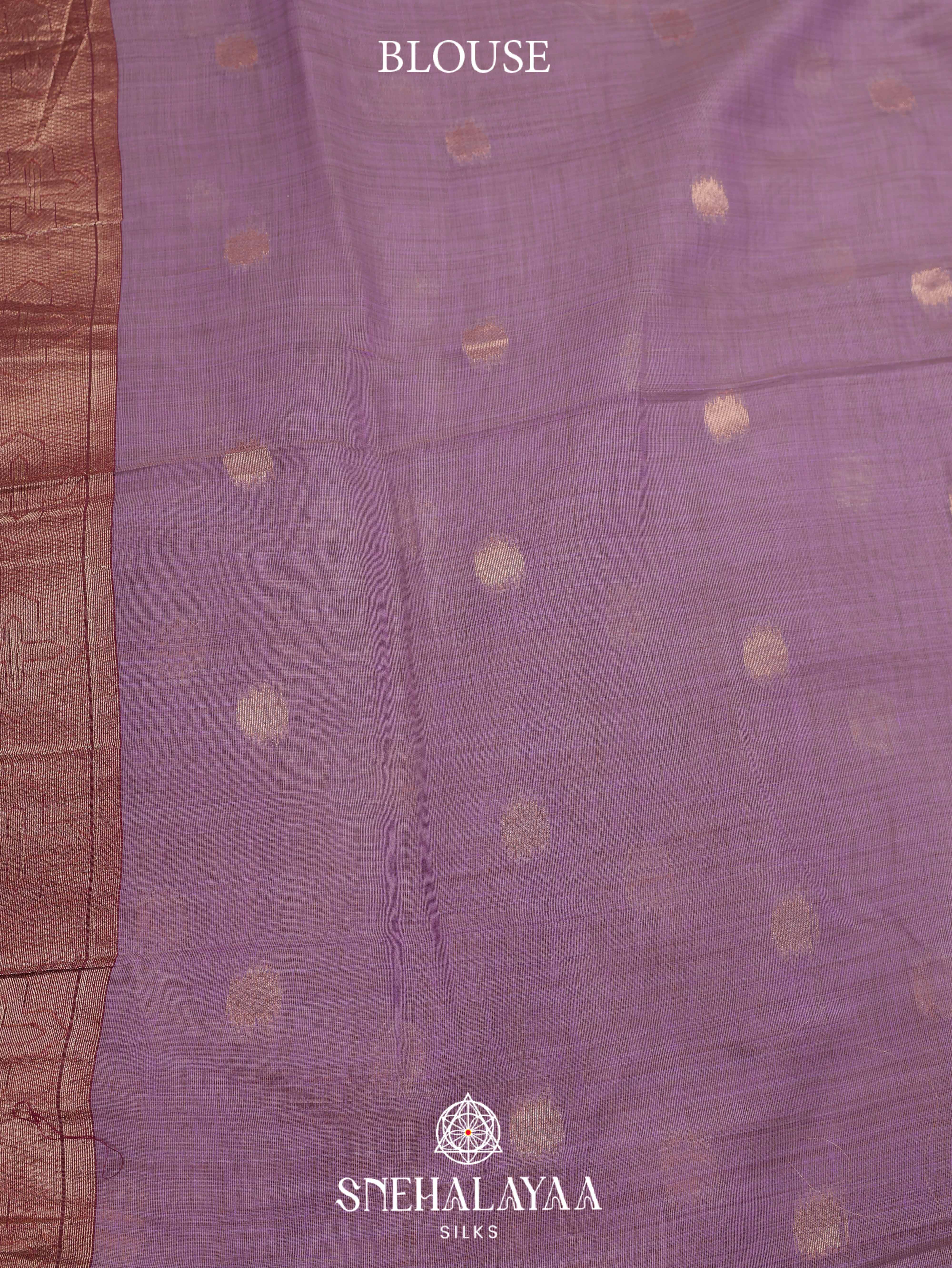 Mauve Munga Cotton Saree