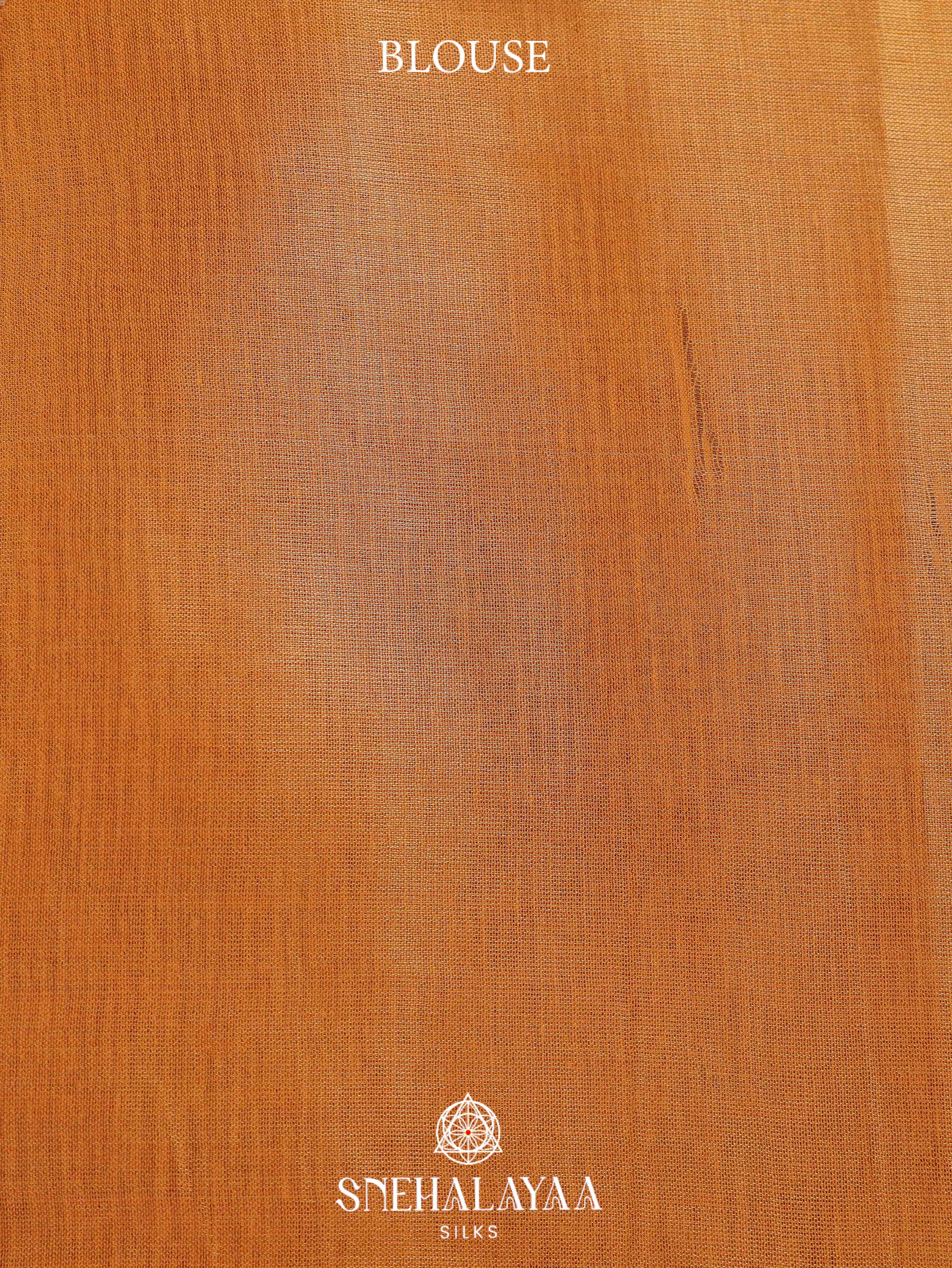 Rust Orange Linen Saree