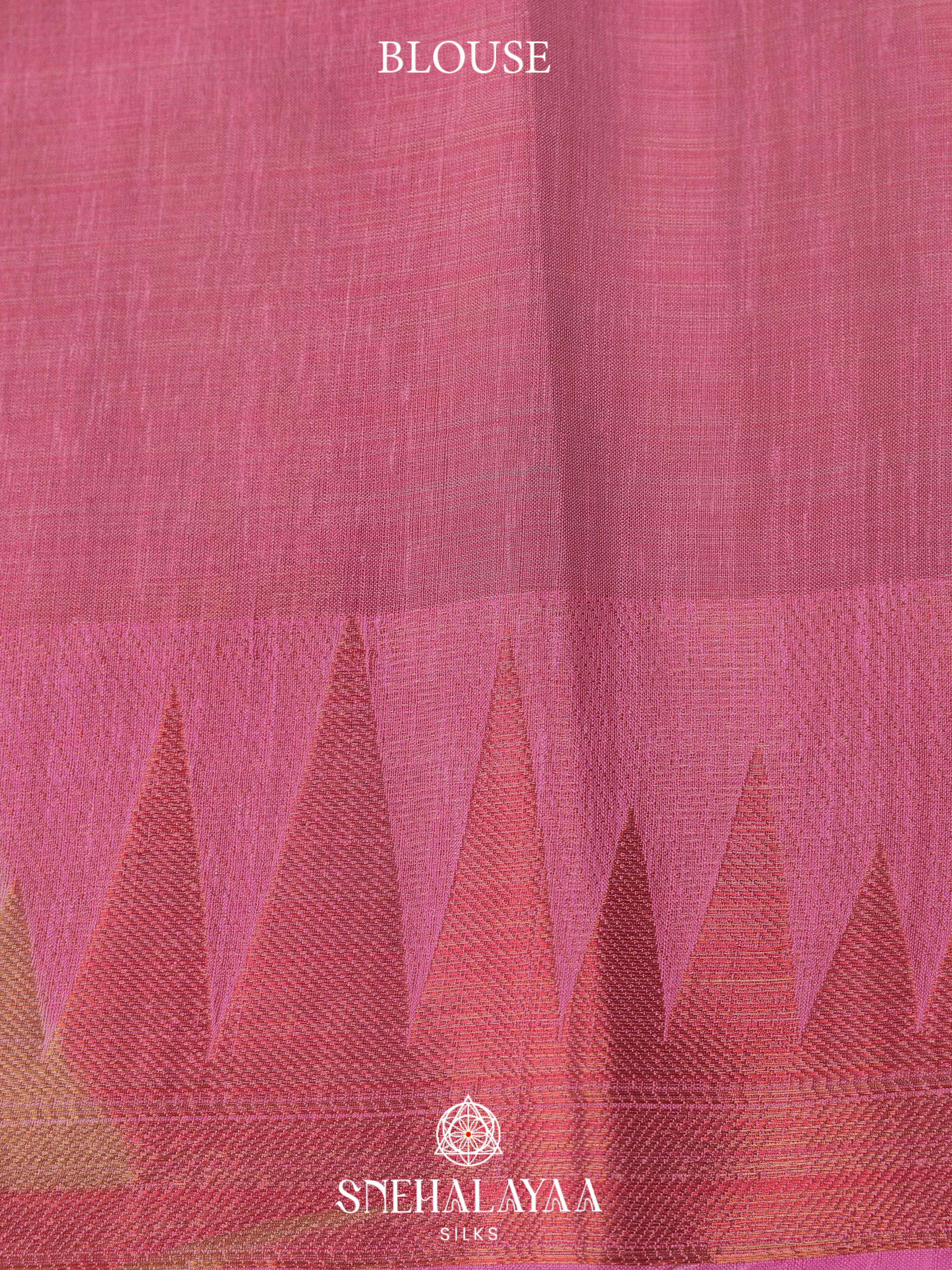 Peach Linen Saree