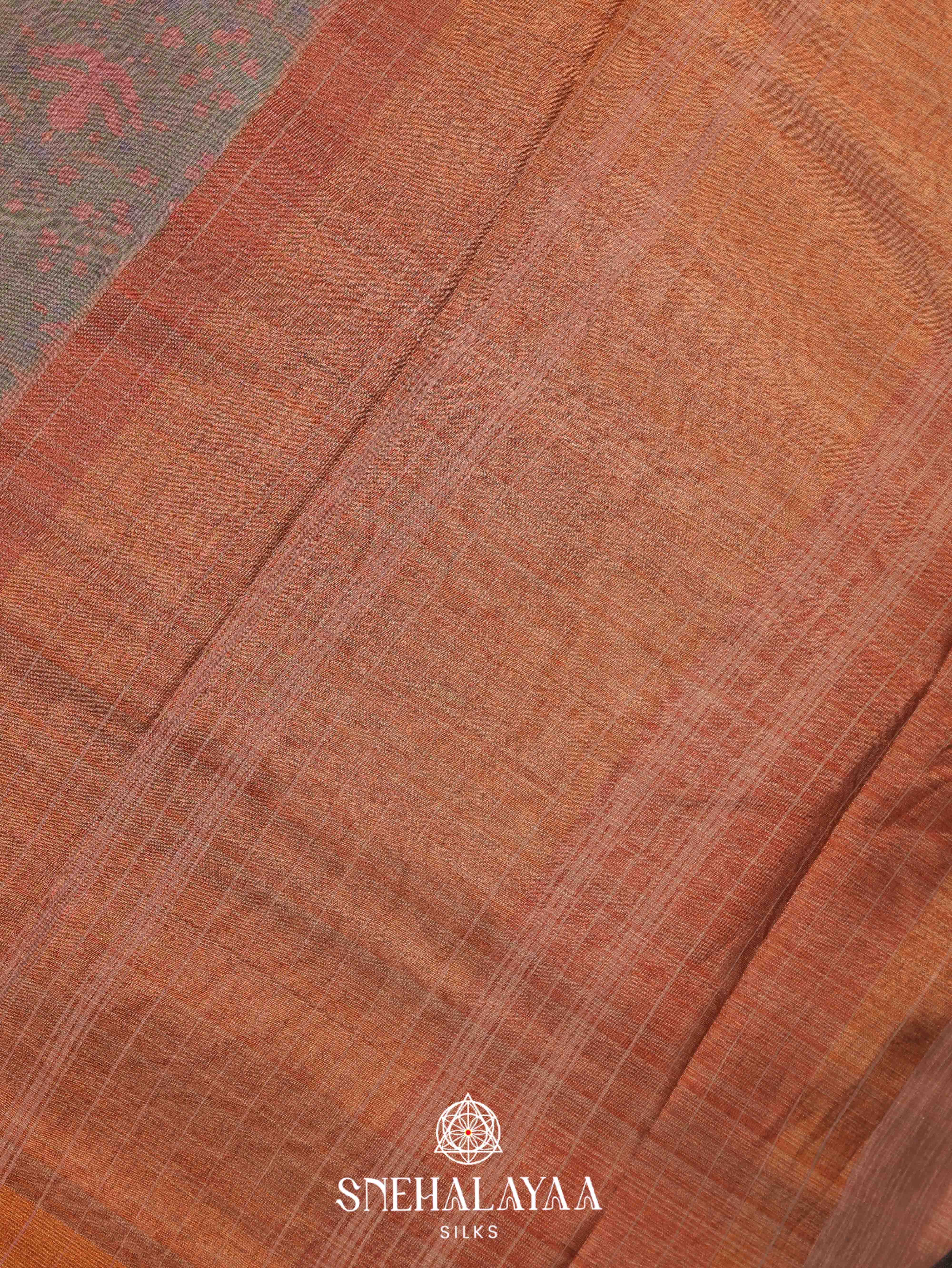 Green Linen Saree