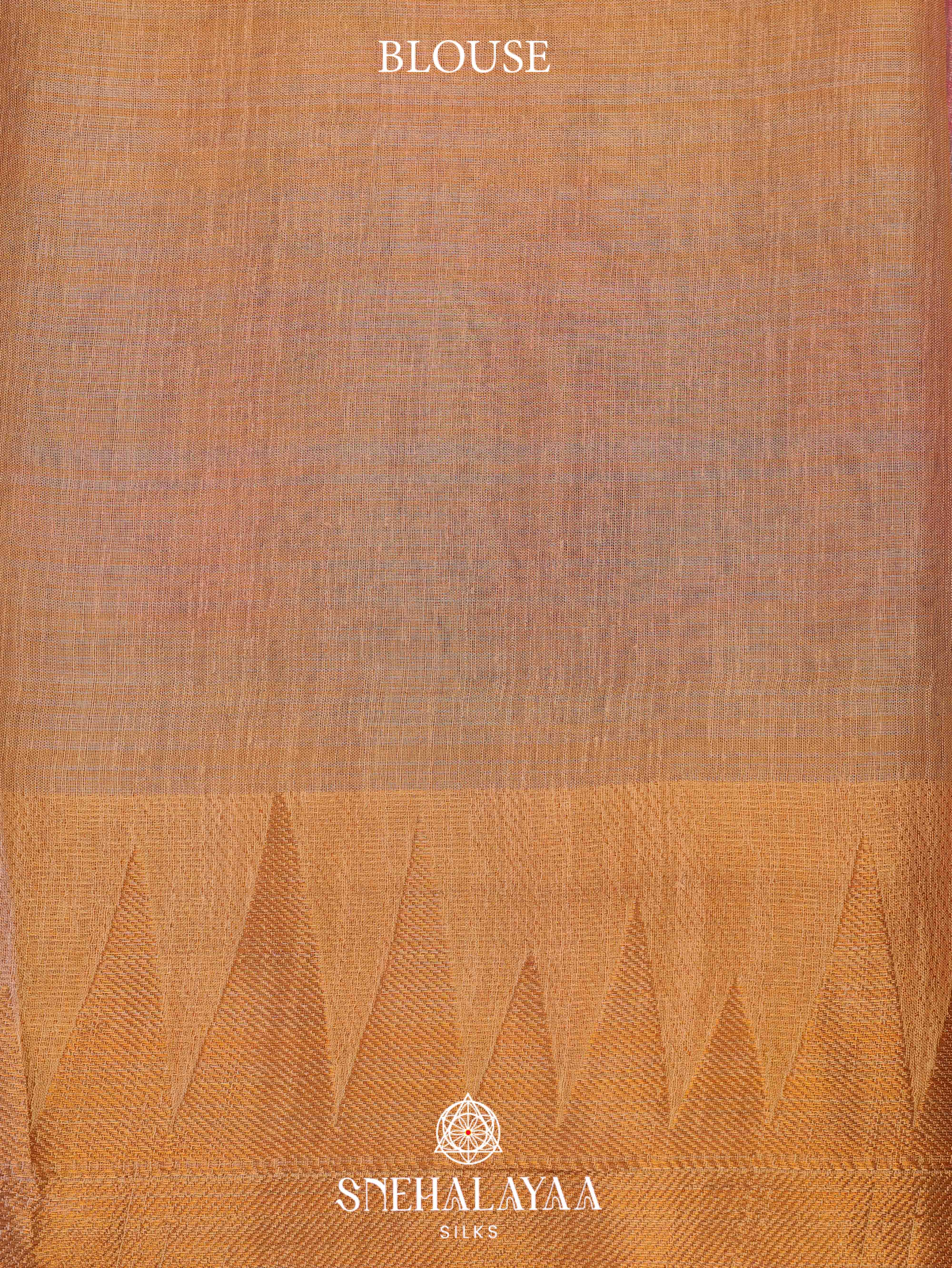 Peach Linen Saree